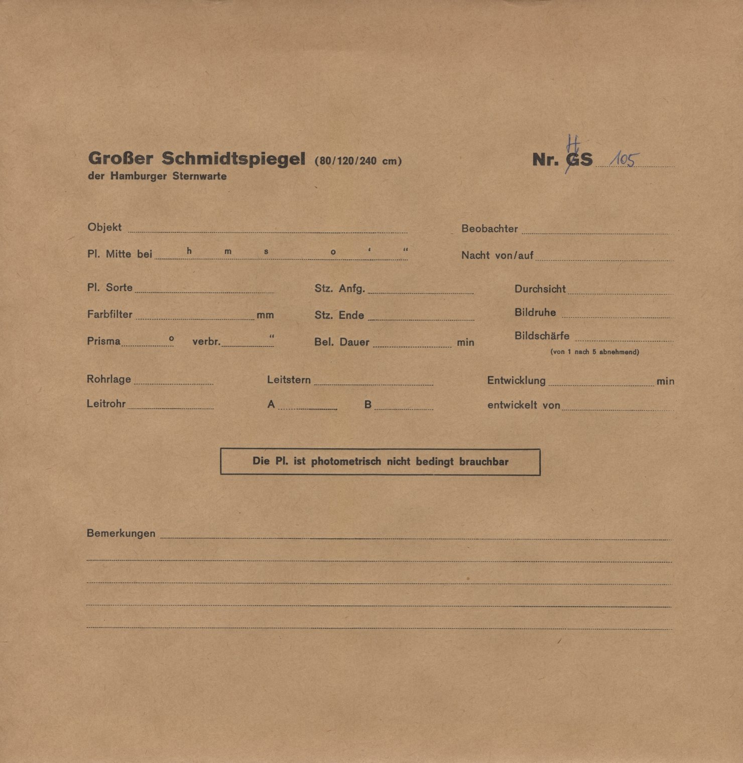 Plattenhuelle HS00105