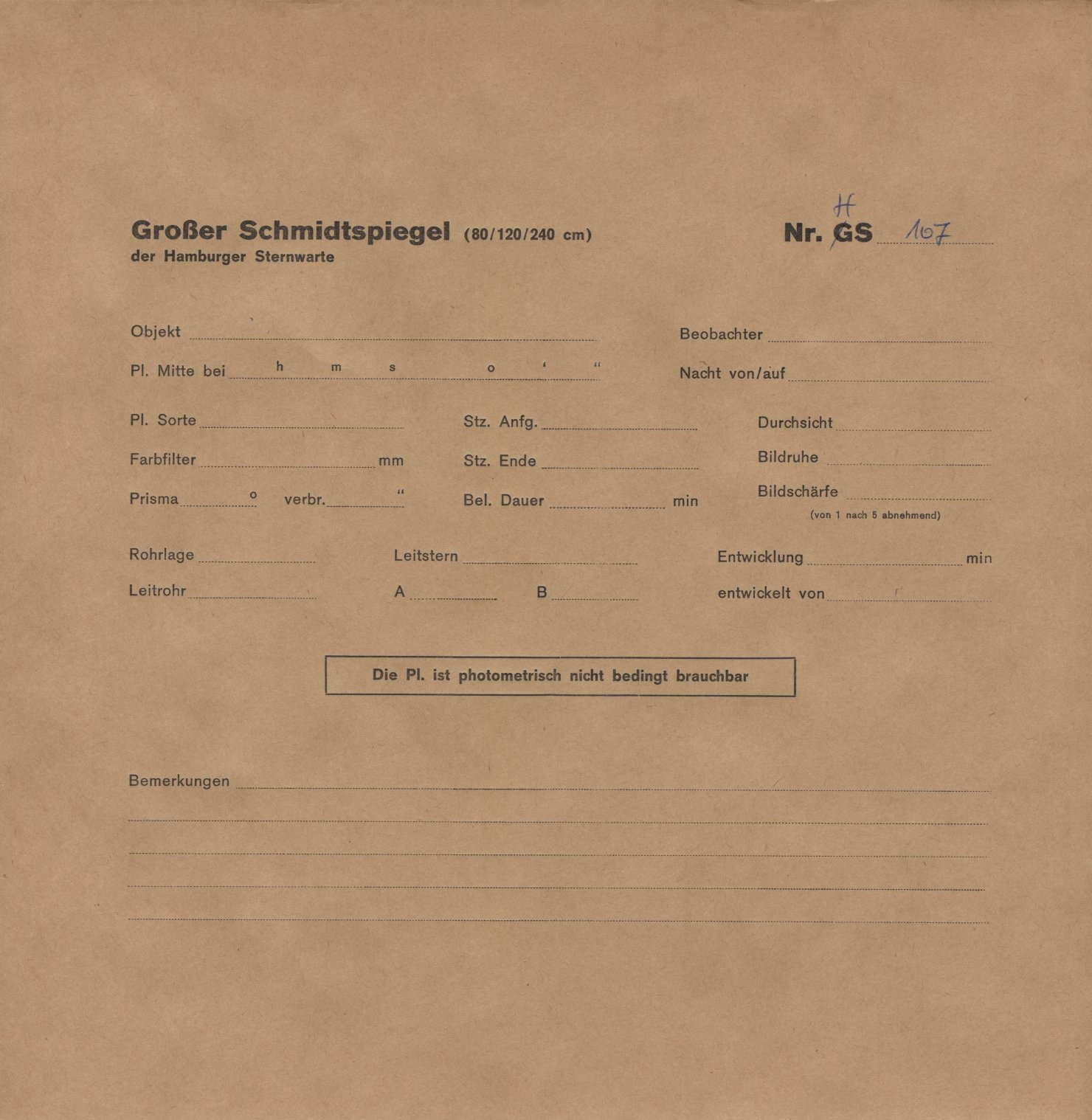 Plattenhuelle HS00107