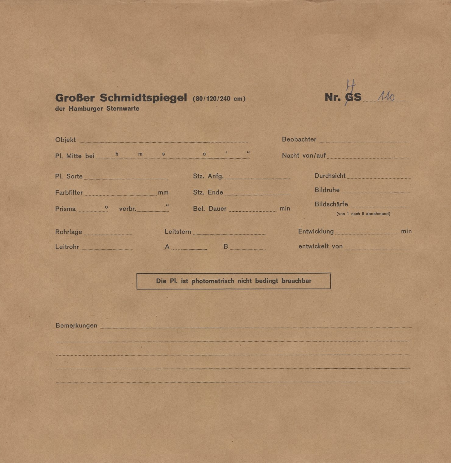 Plattenhuelle HS00110