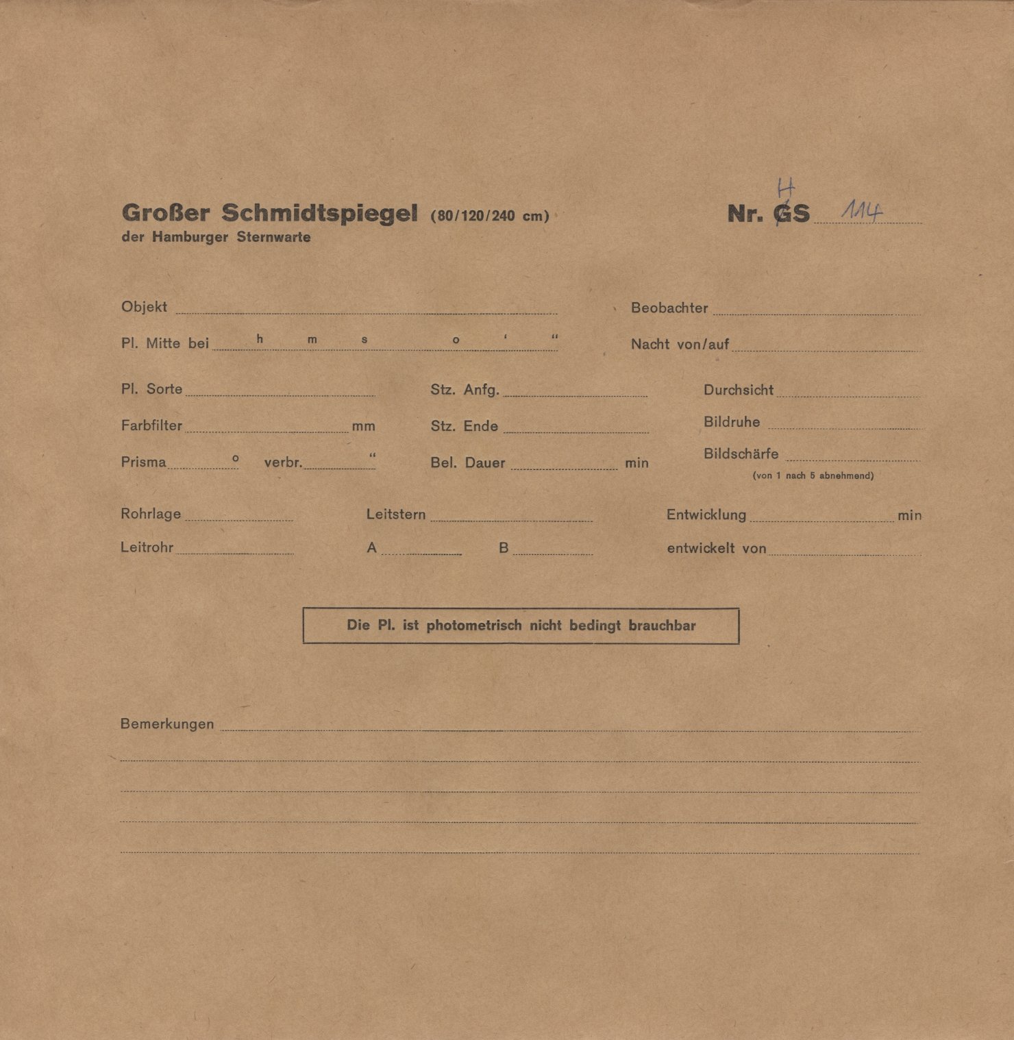 Plattenhuelle HS00114