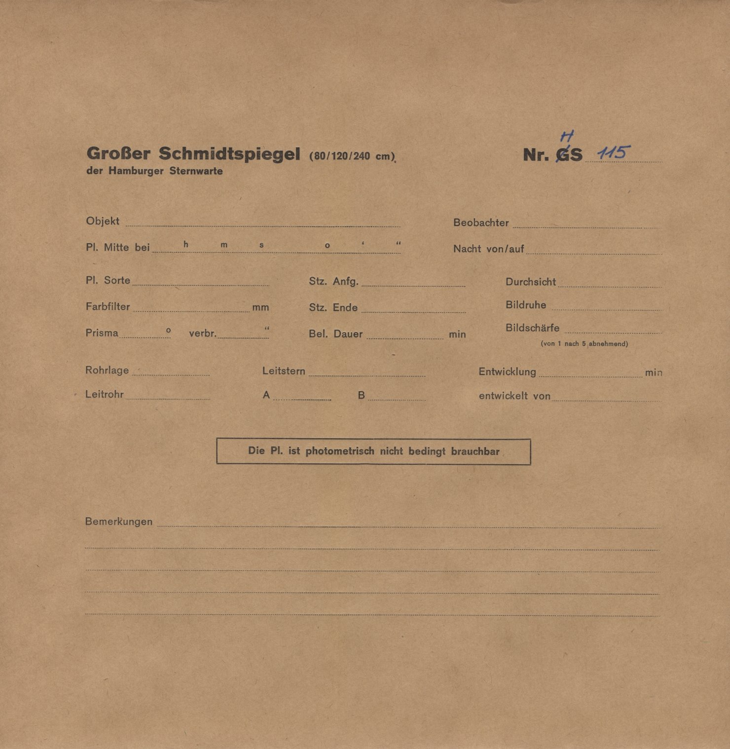 Plattenhuelle HS00115