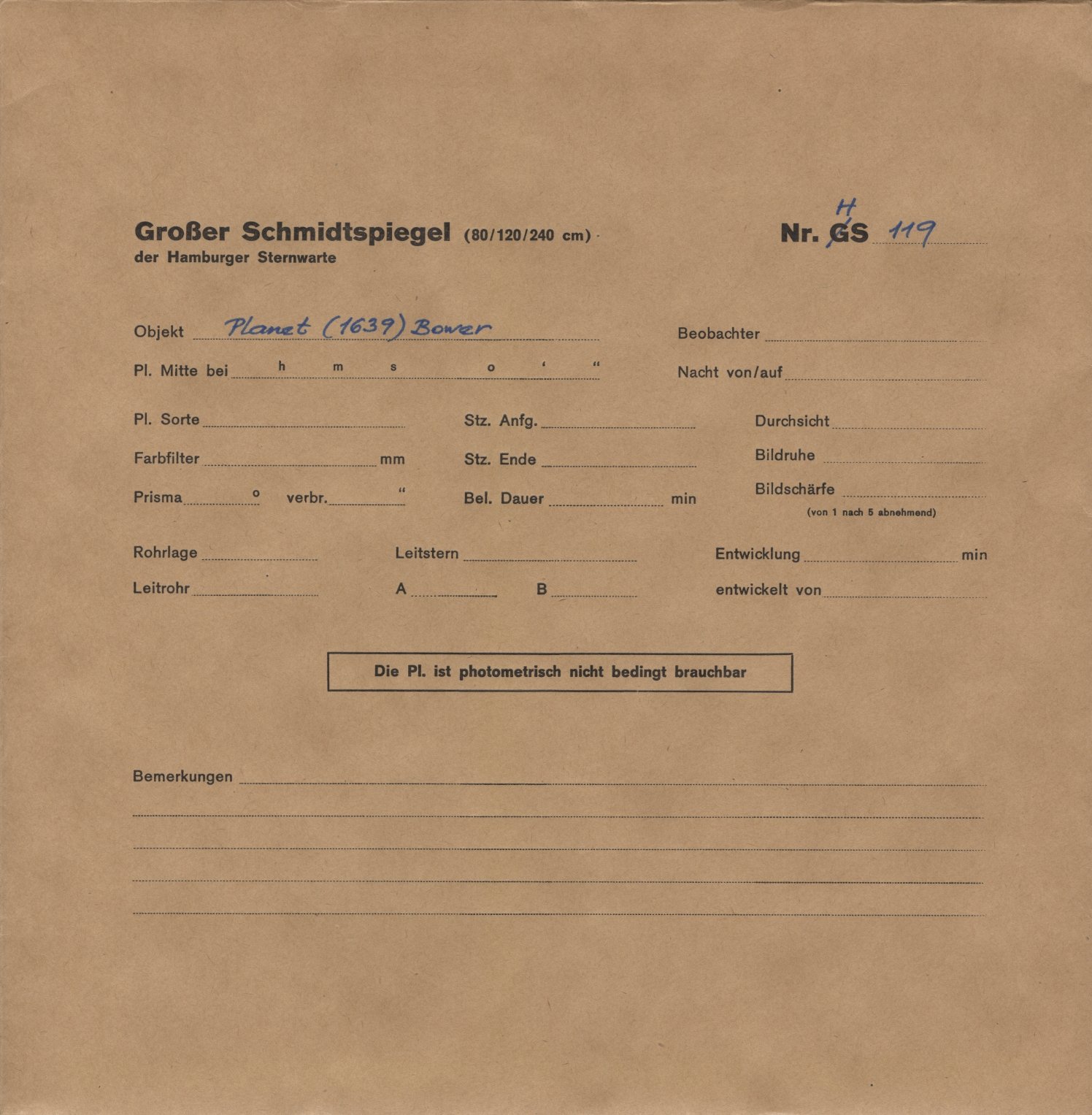 Plattenhuelle HS00119