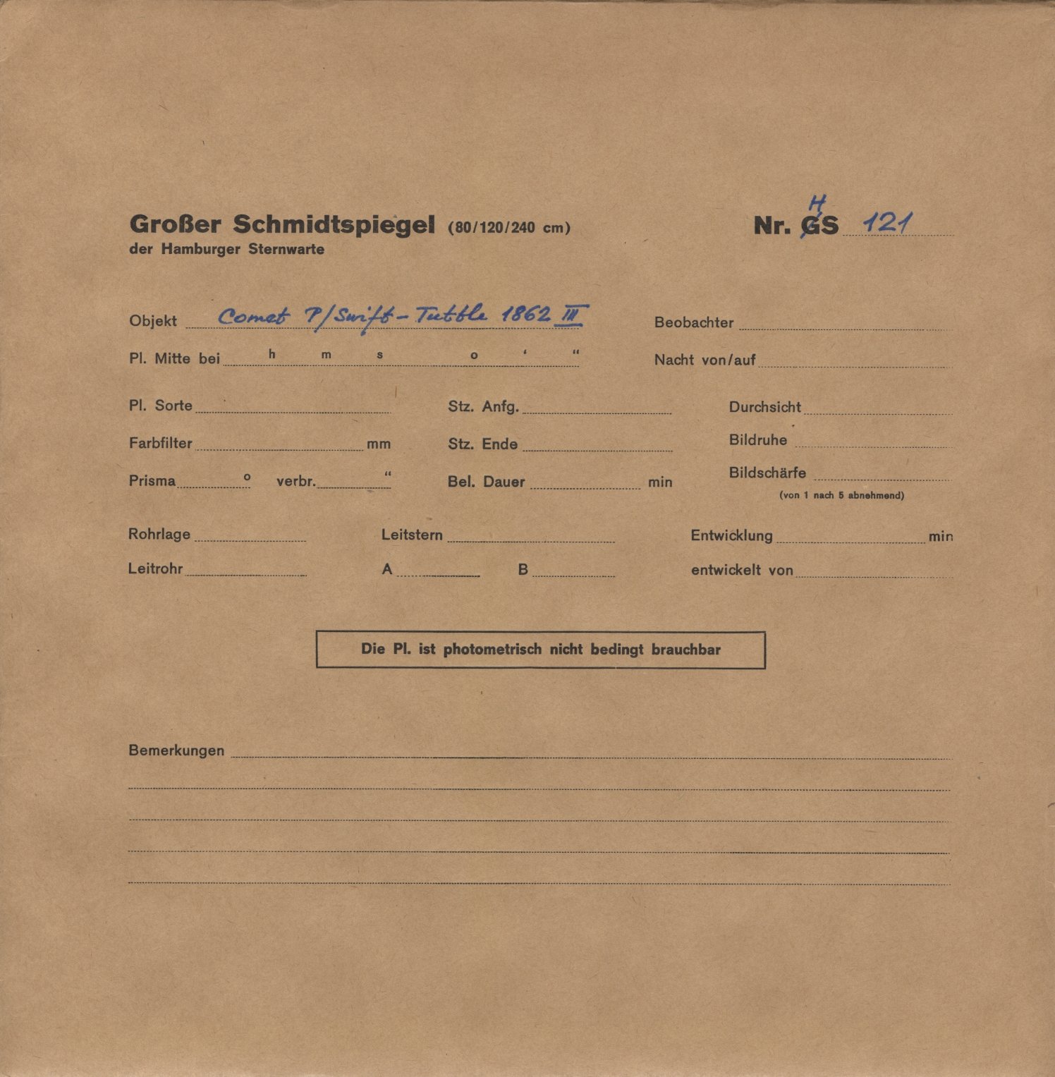 Plattenhuelle HS00121