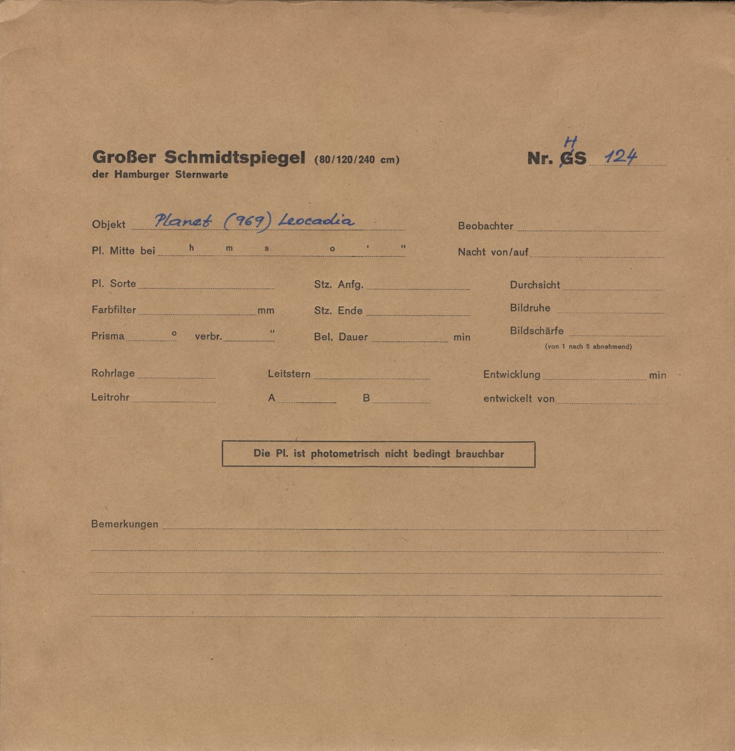 Plattenhuelle HS00124