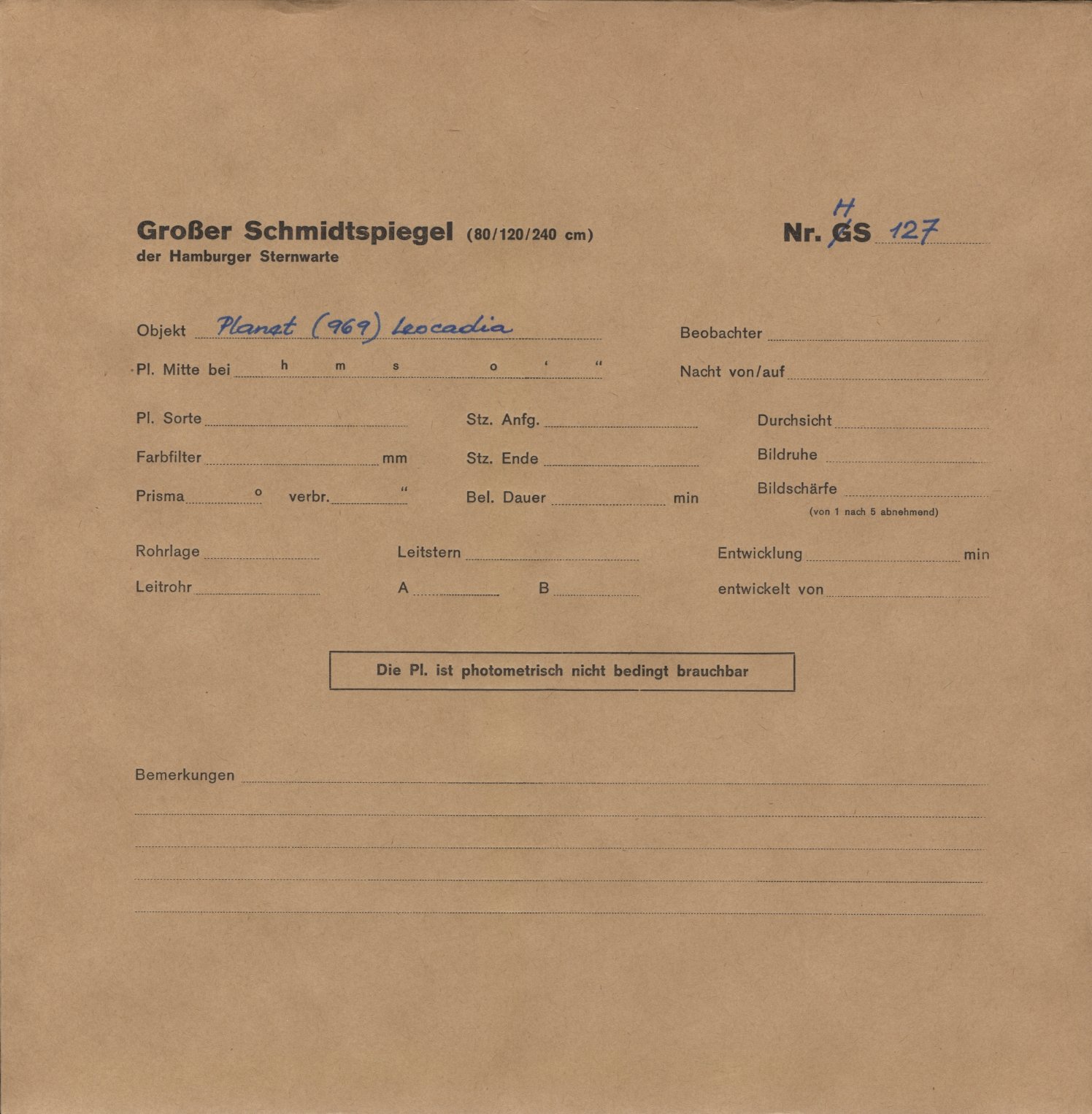 Plattenhuelle HS00127