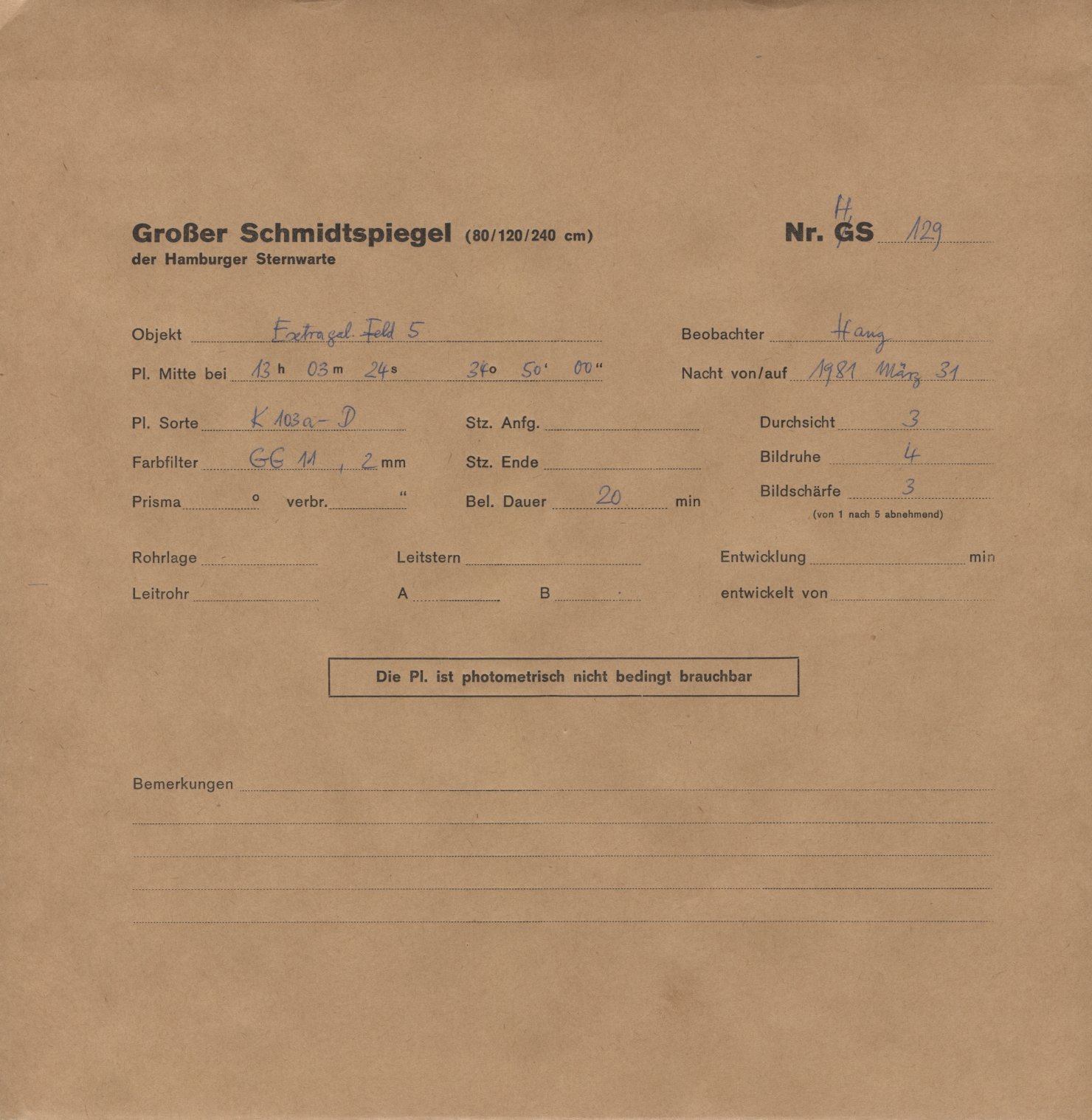 Plattenhuelle HS00129