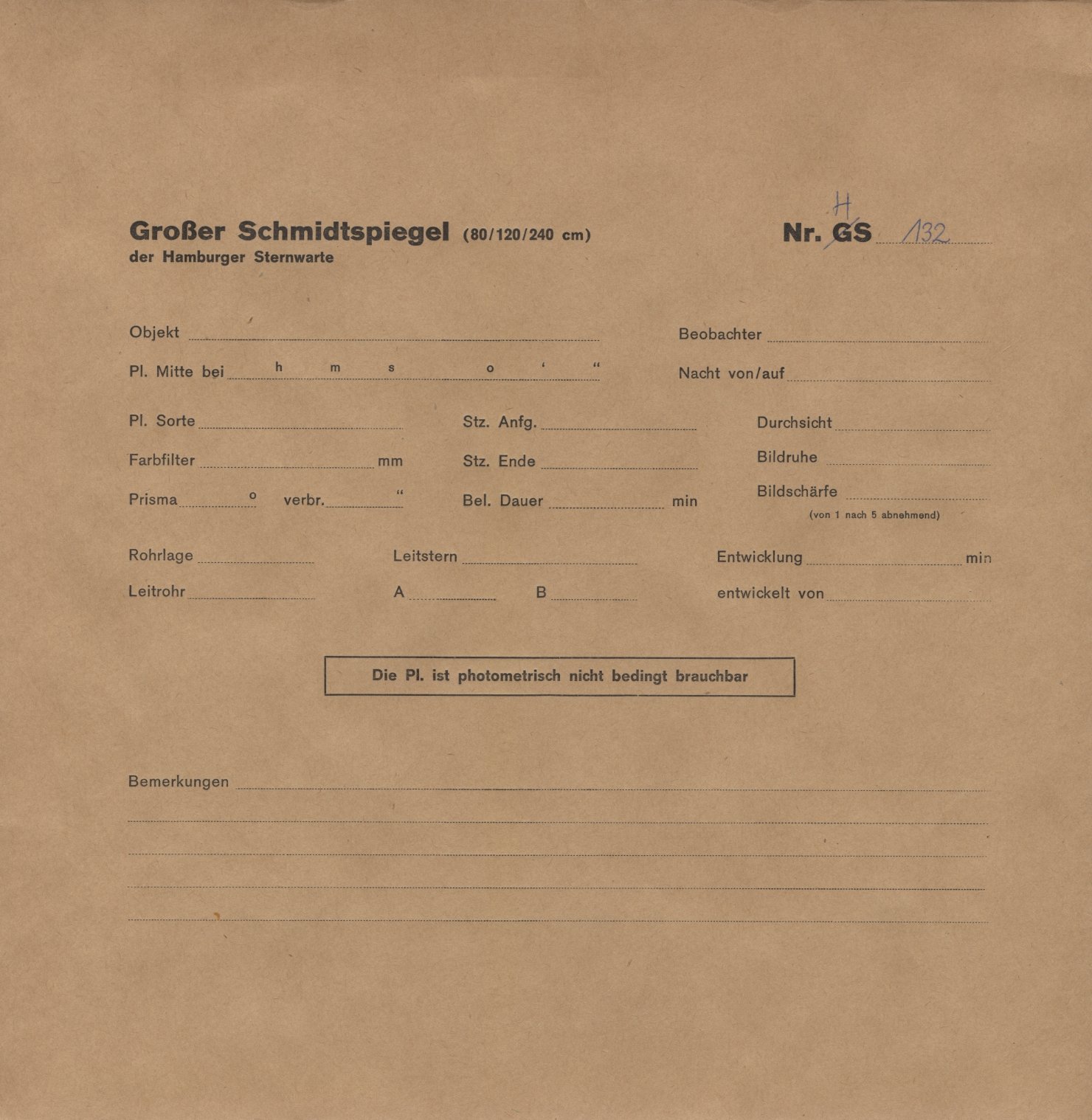 Plattenhuelle HS00132
