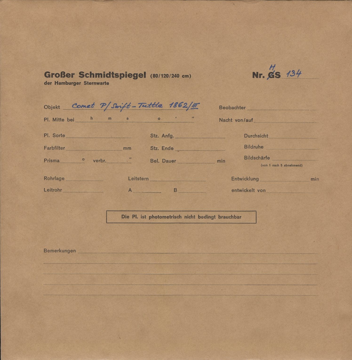 Plattenhuelle HS00134