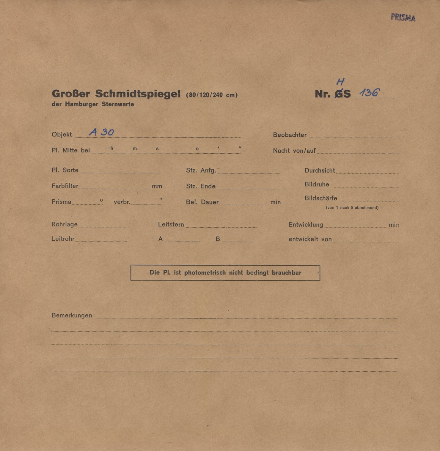 Plattenhuelle HS00136