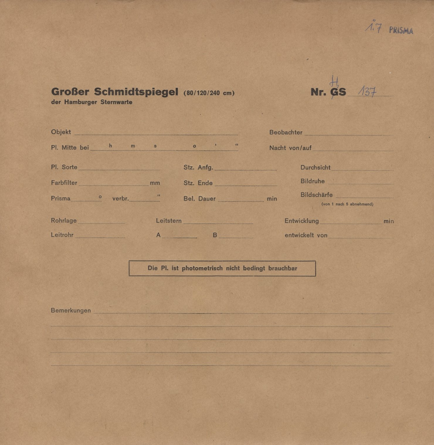 Plattenhuelle HS00137