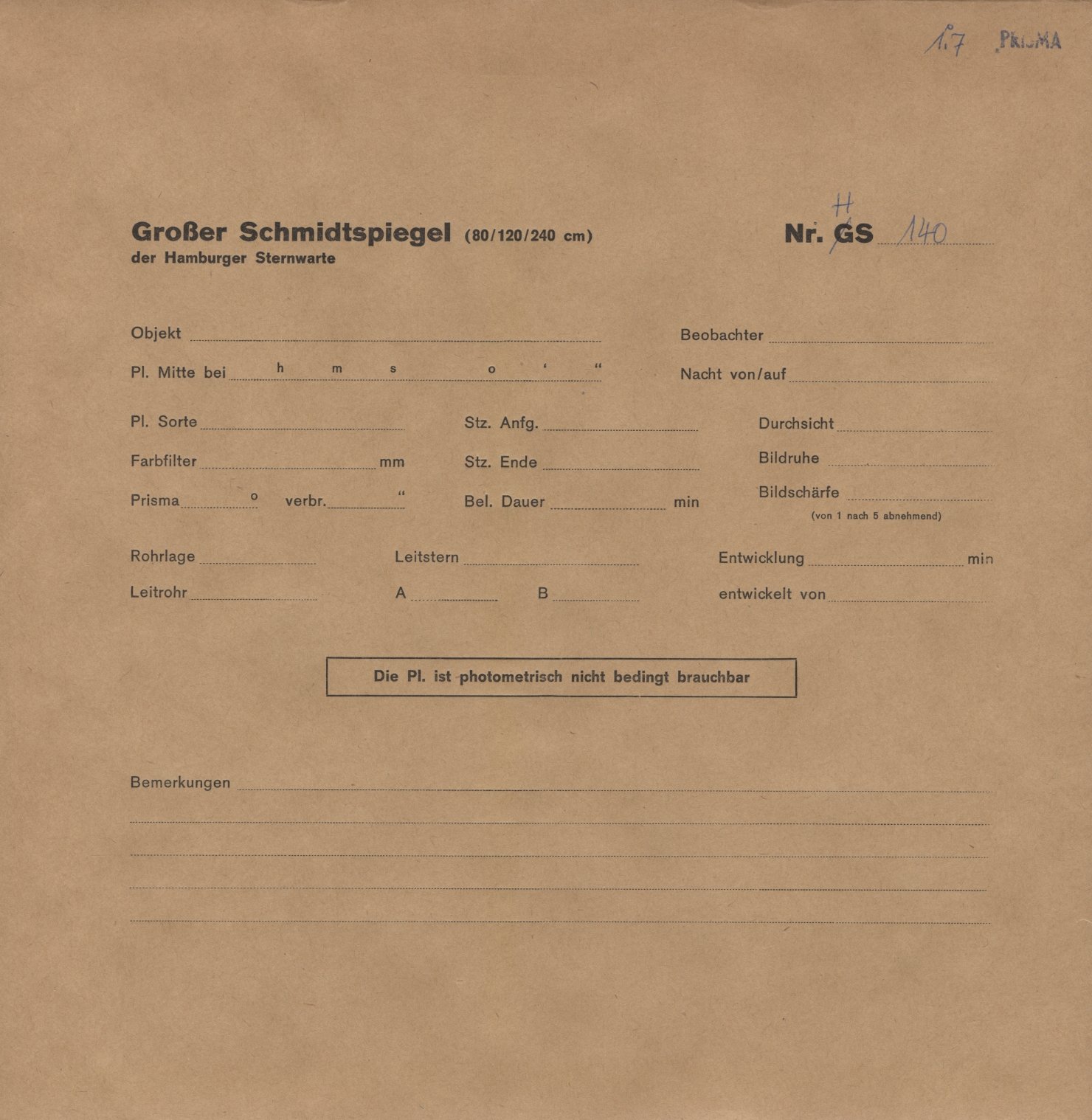 Plattenhuelle HS00140