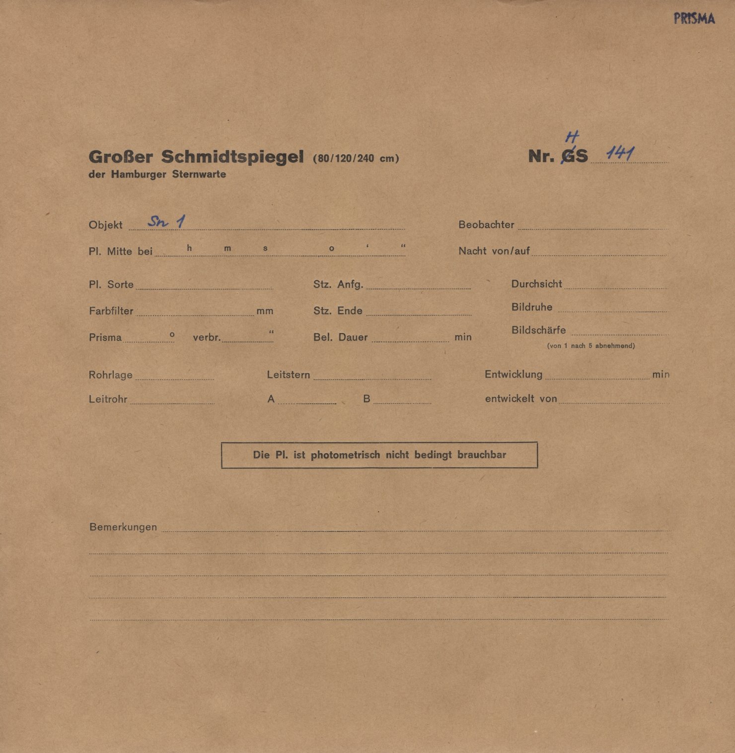 Plattenhuelle HS00141