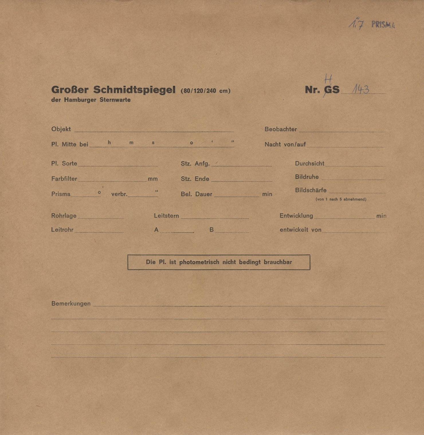 Plattenhuelle HS00143