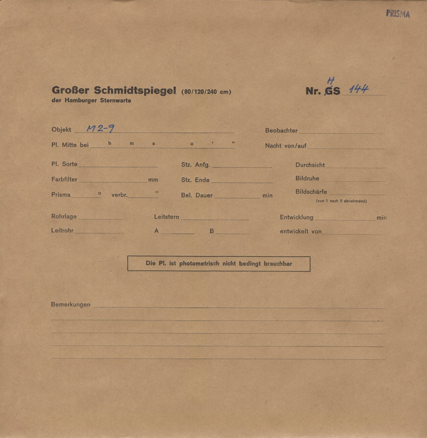 Plattenhuelle HS00144