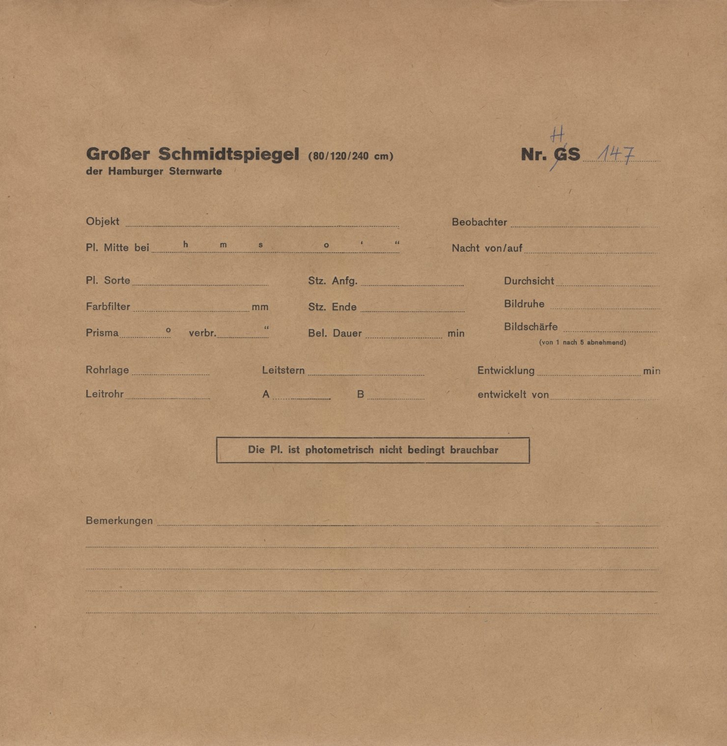 Plattenhuelle HS00147