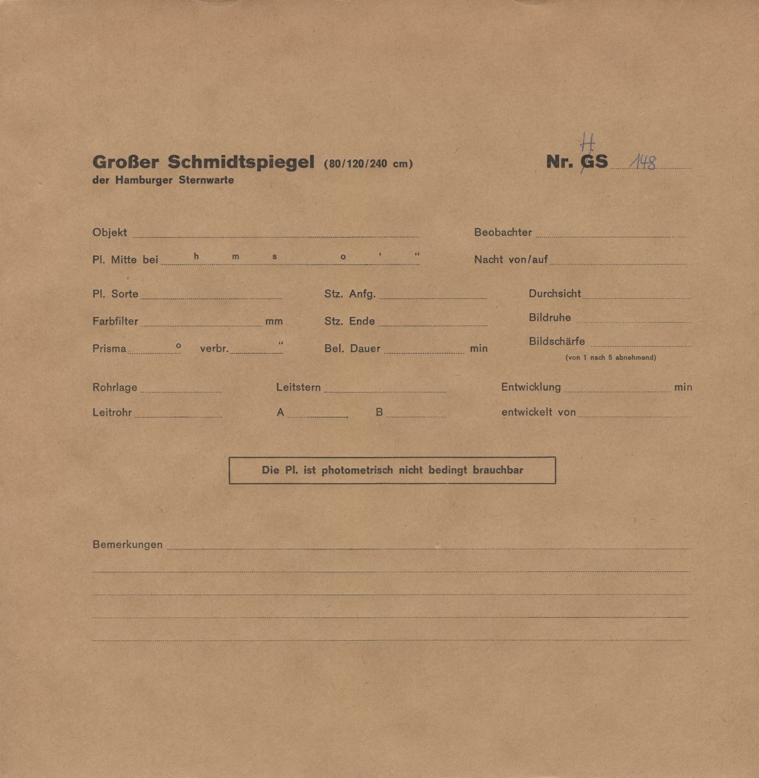 Plattenhuelle HS00148