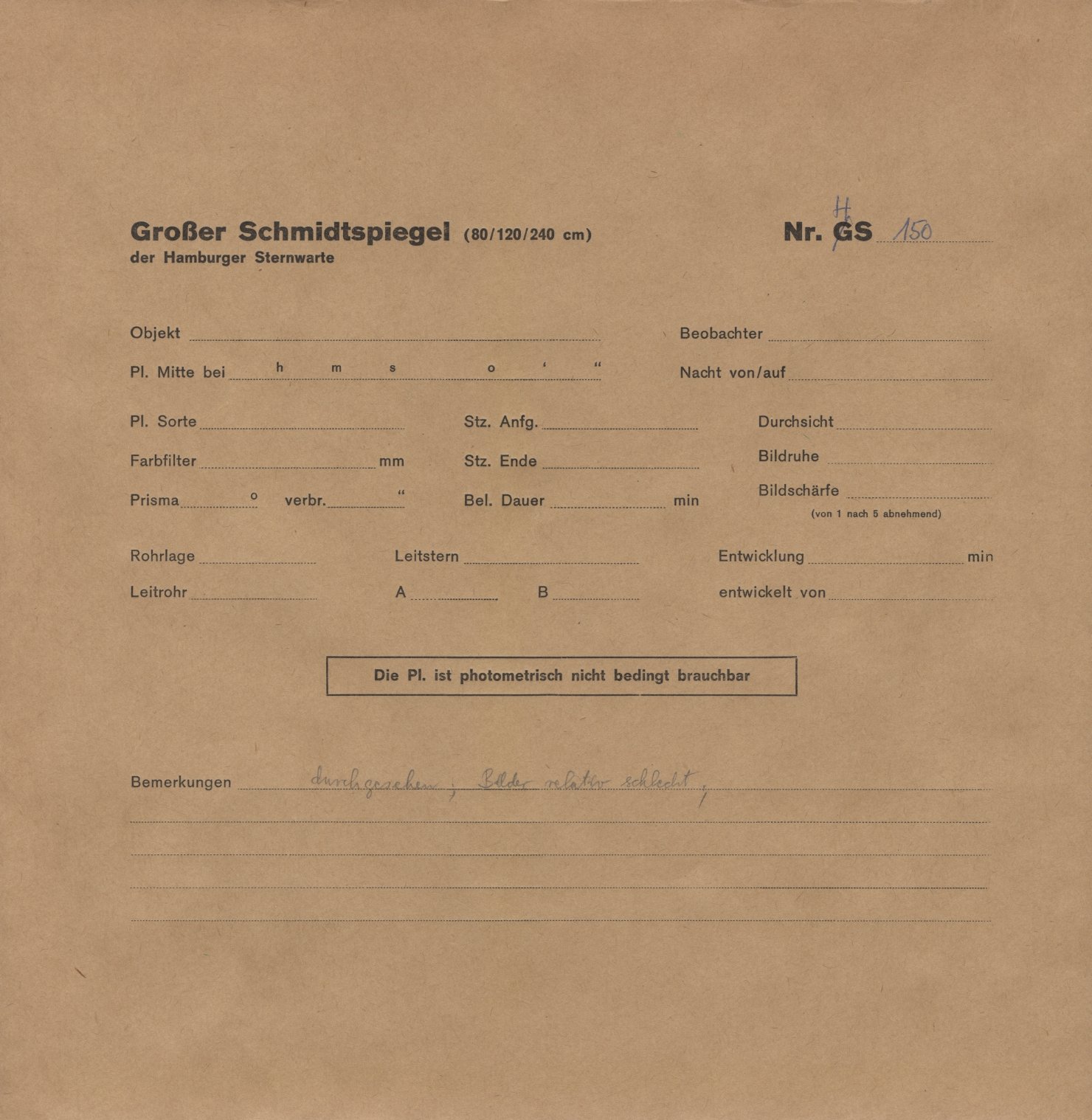 Plattenhuelle HS00150