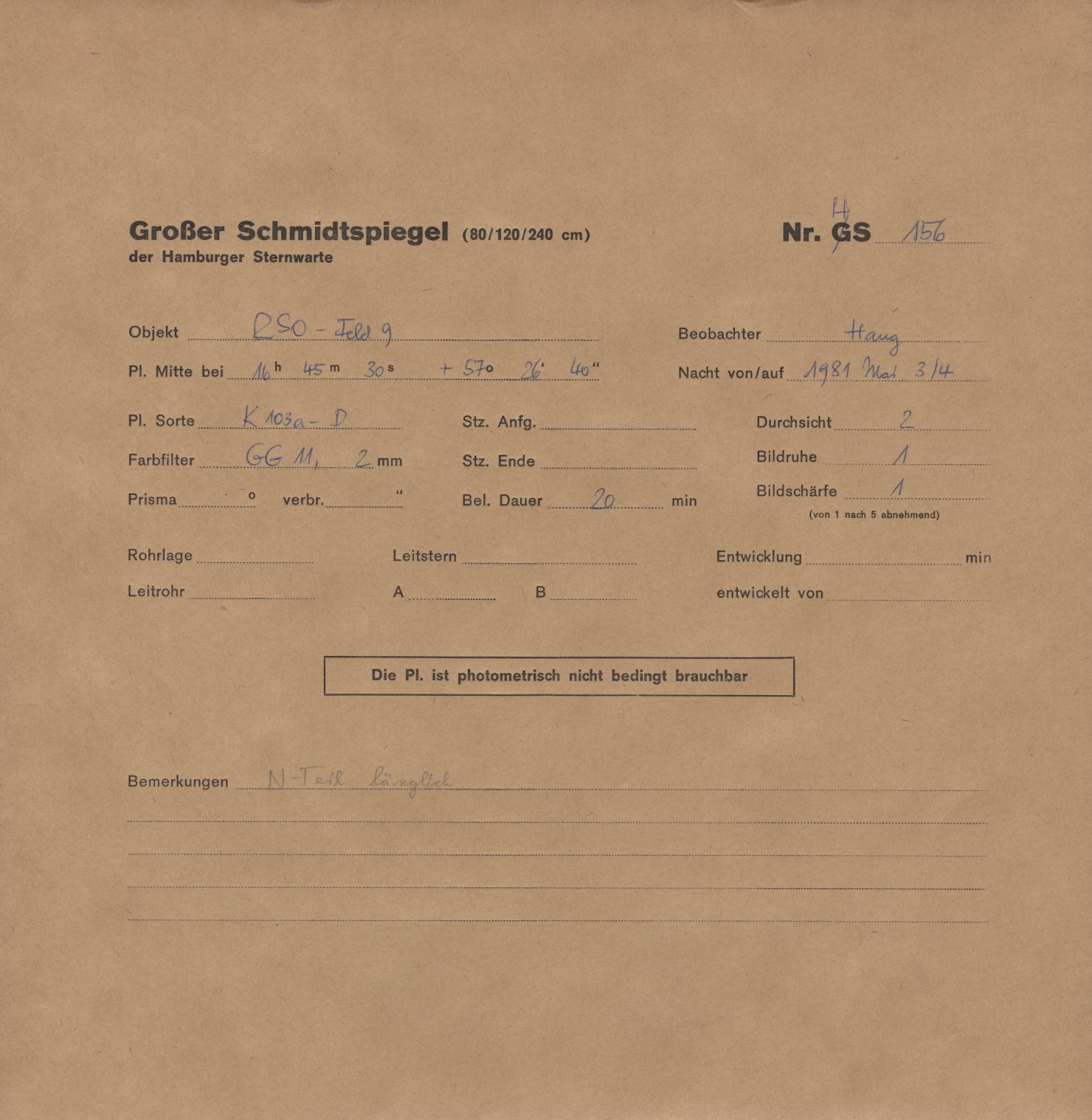 Plattenhuelle HS00156