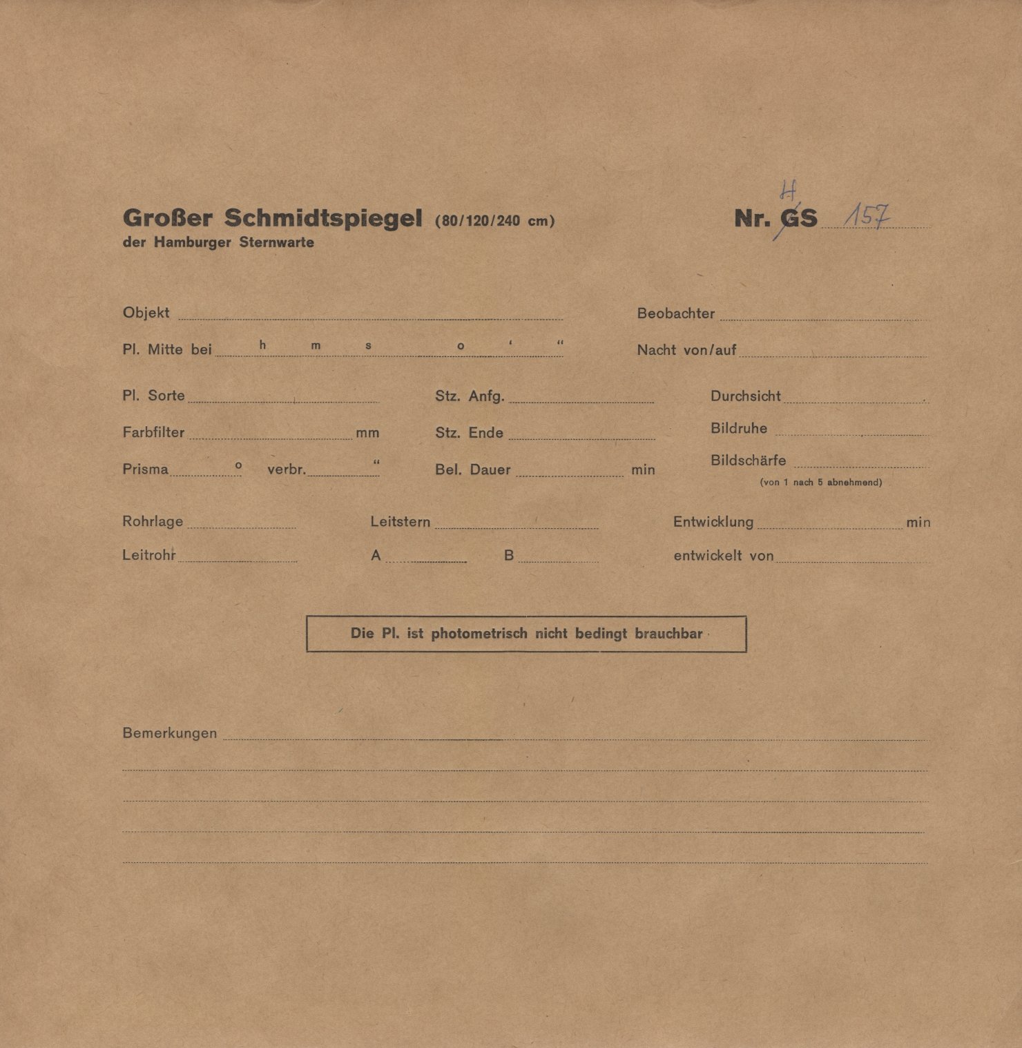 Plattenhuelle HS00157