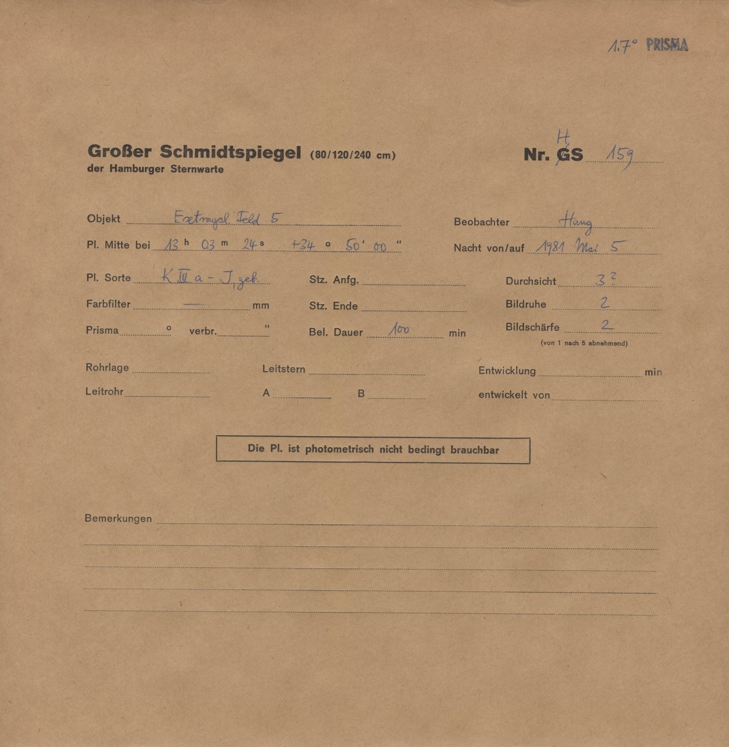 Plattenhuelle HS00159