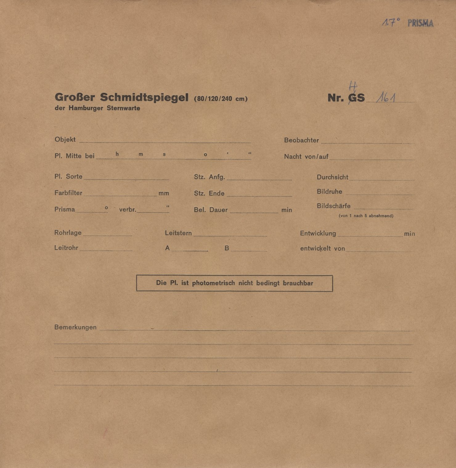 Plattenhuelle HS00161