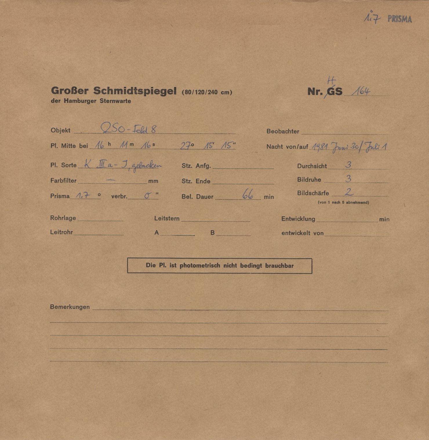 Plattenhuelle HS00164