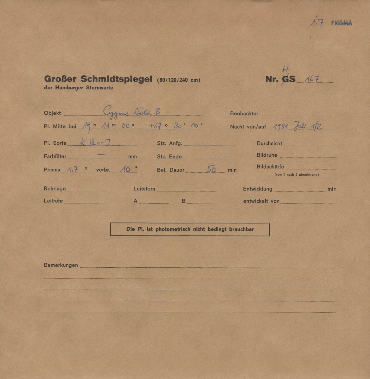 Plattenhuelle HS00167