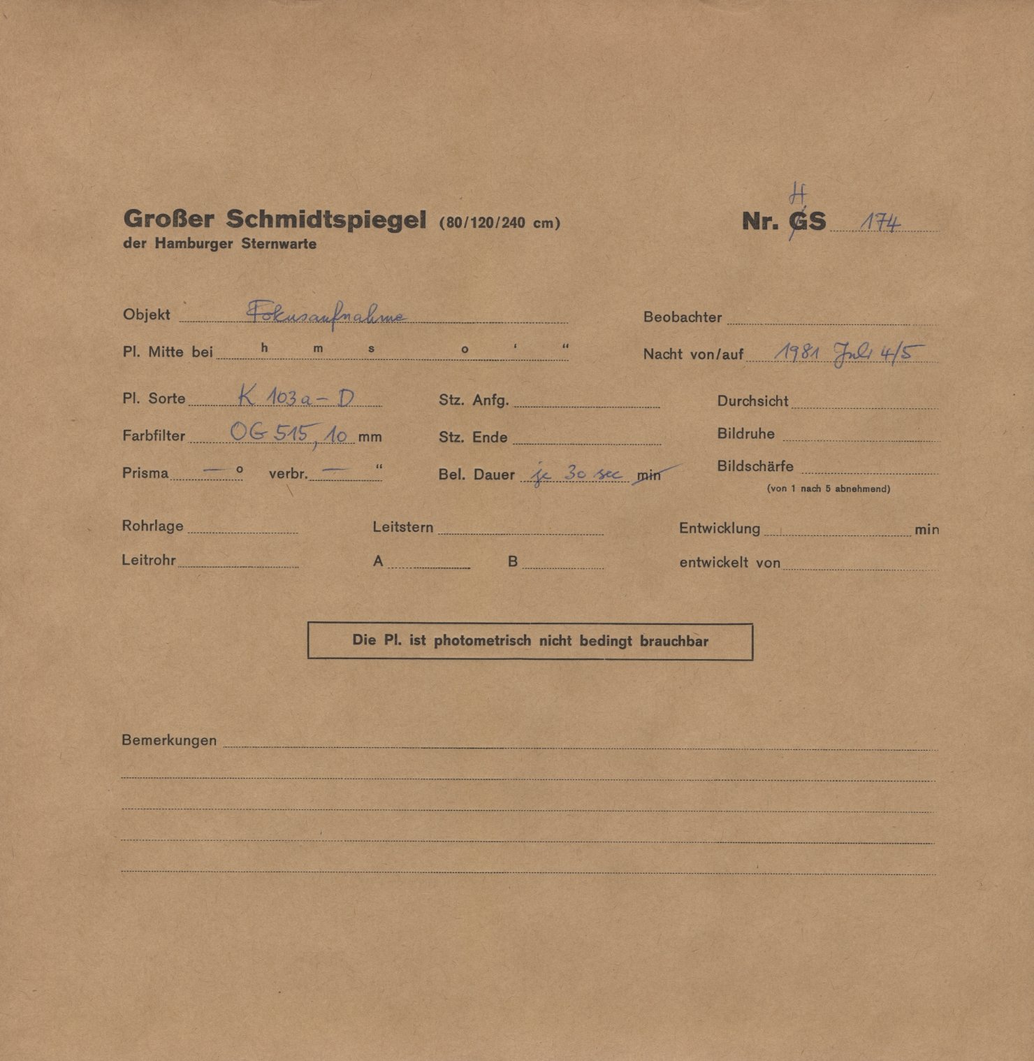 Plattenhuelle HS00174