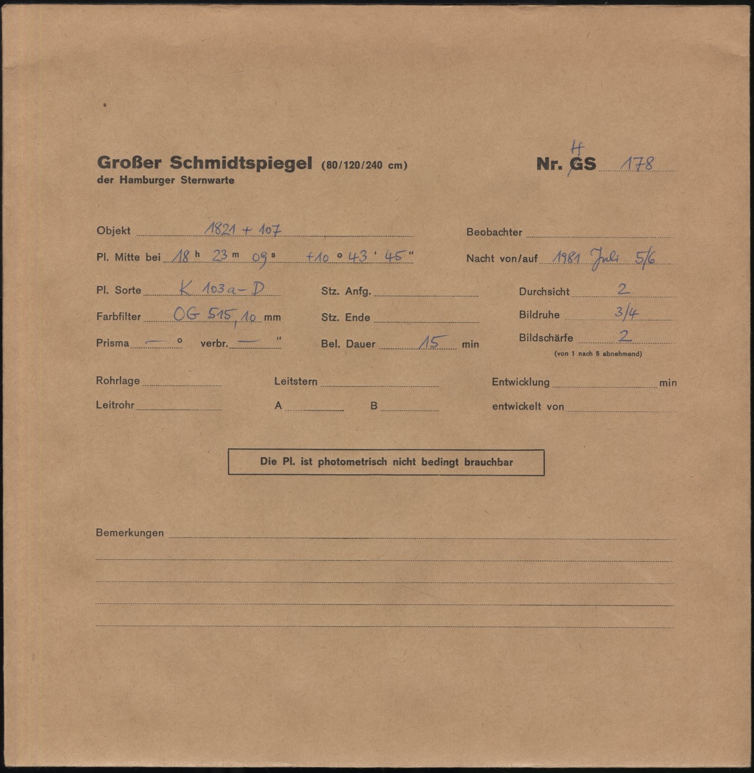 Plattenhuelle HS00178