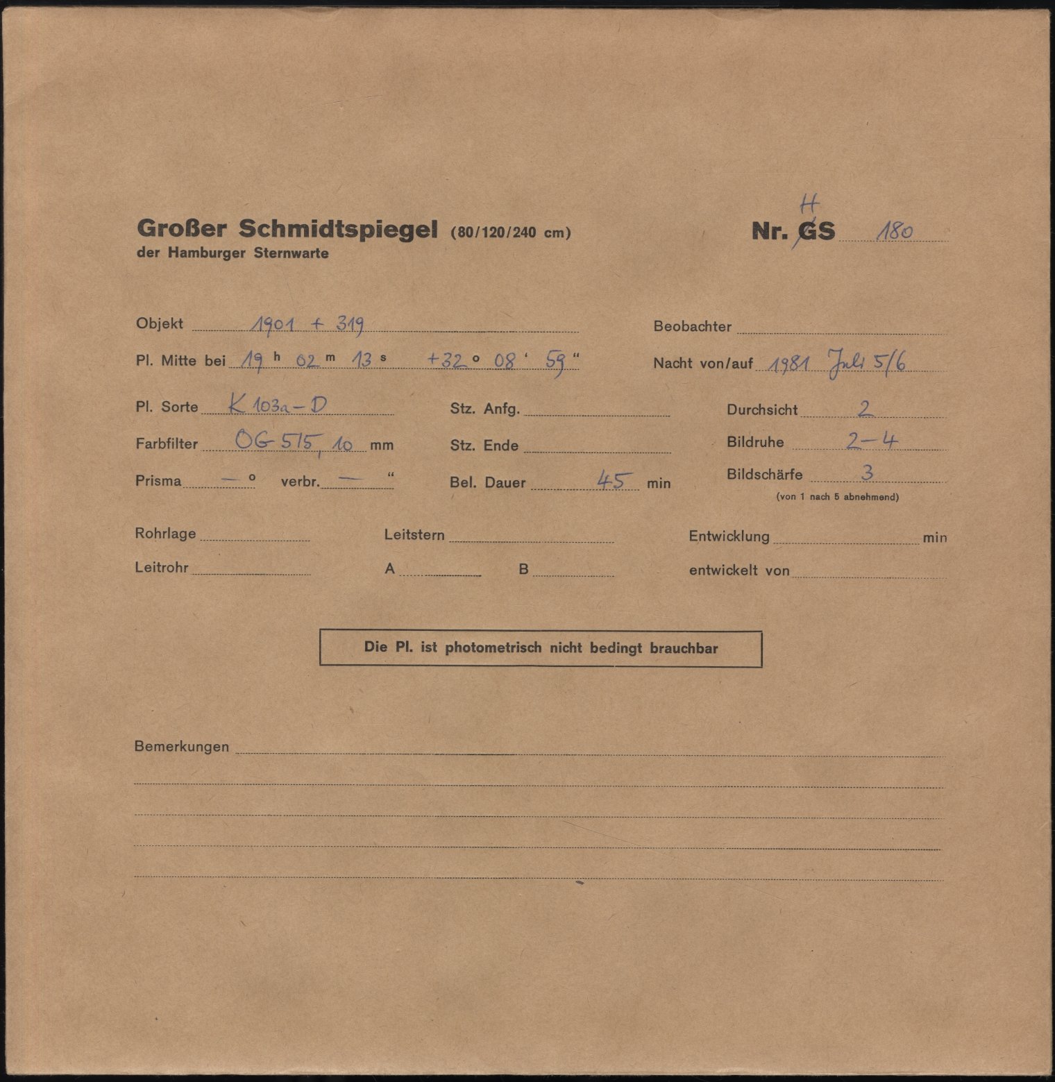 Plattenhuelle HS00180