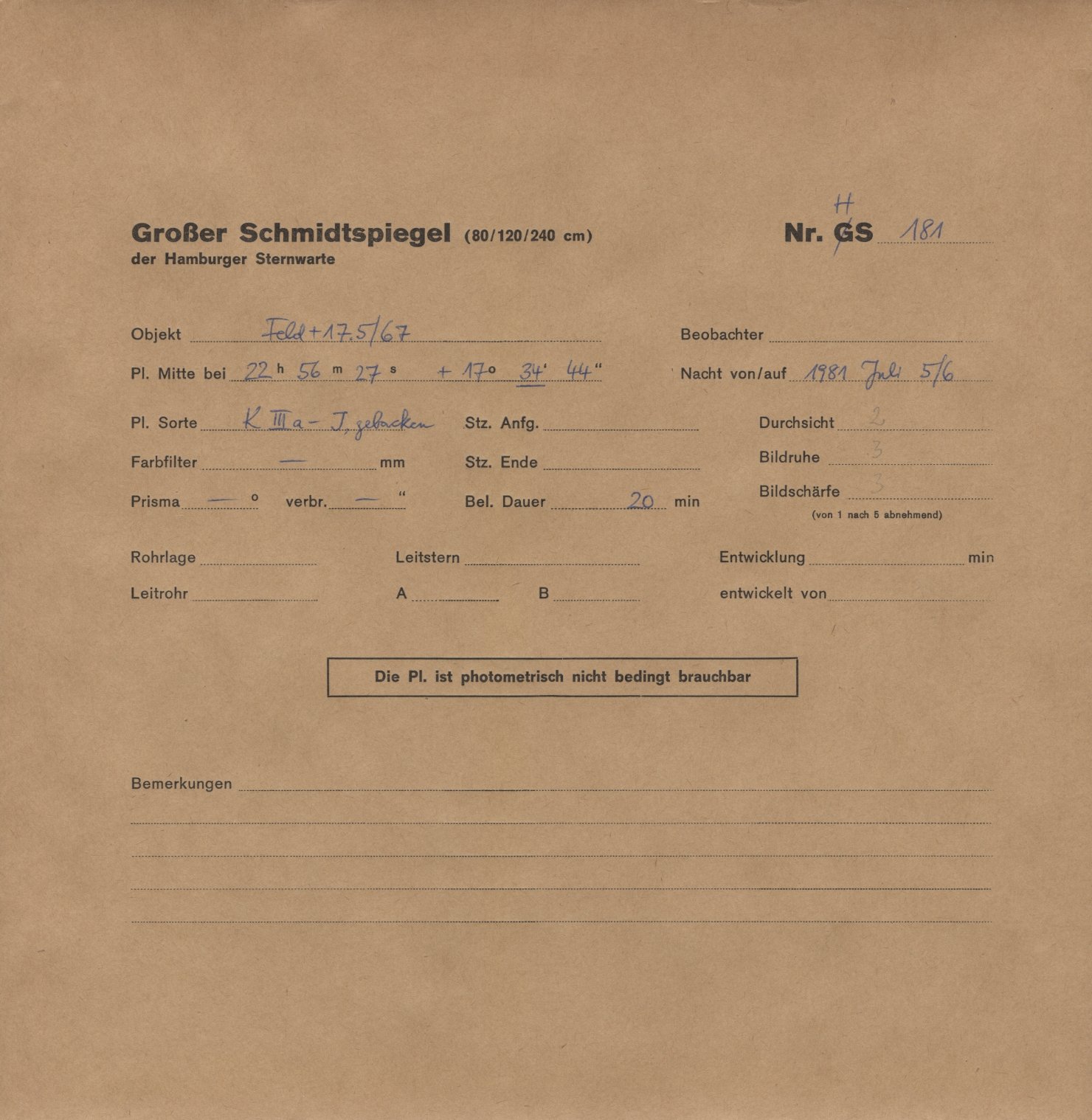 Plattenhuelle HS00181