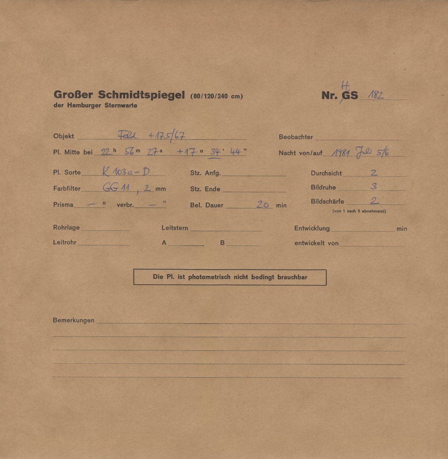 Plattenhuelle HS00182