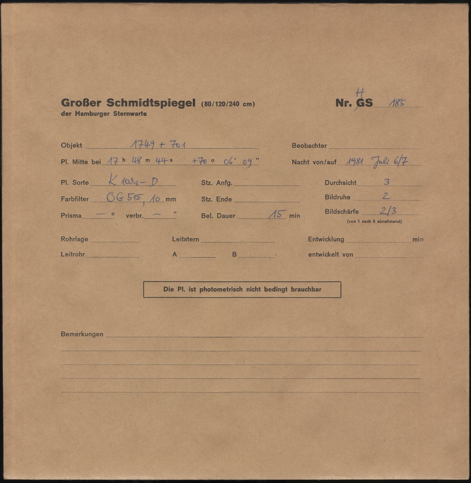 Plattenhuelle HS00185