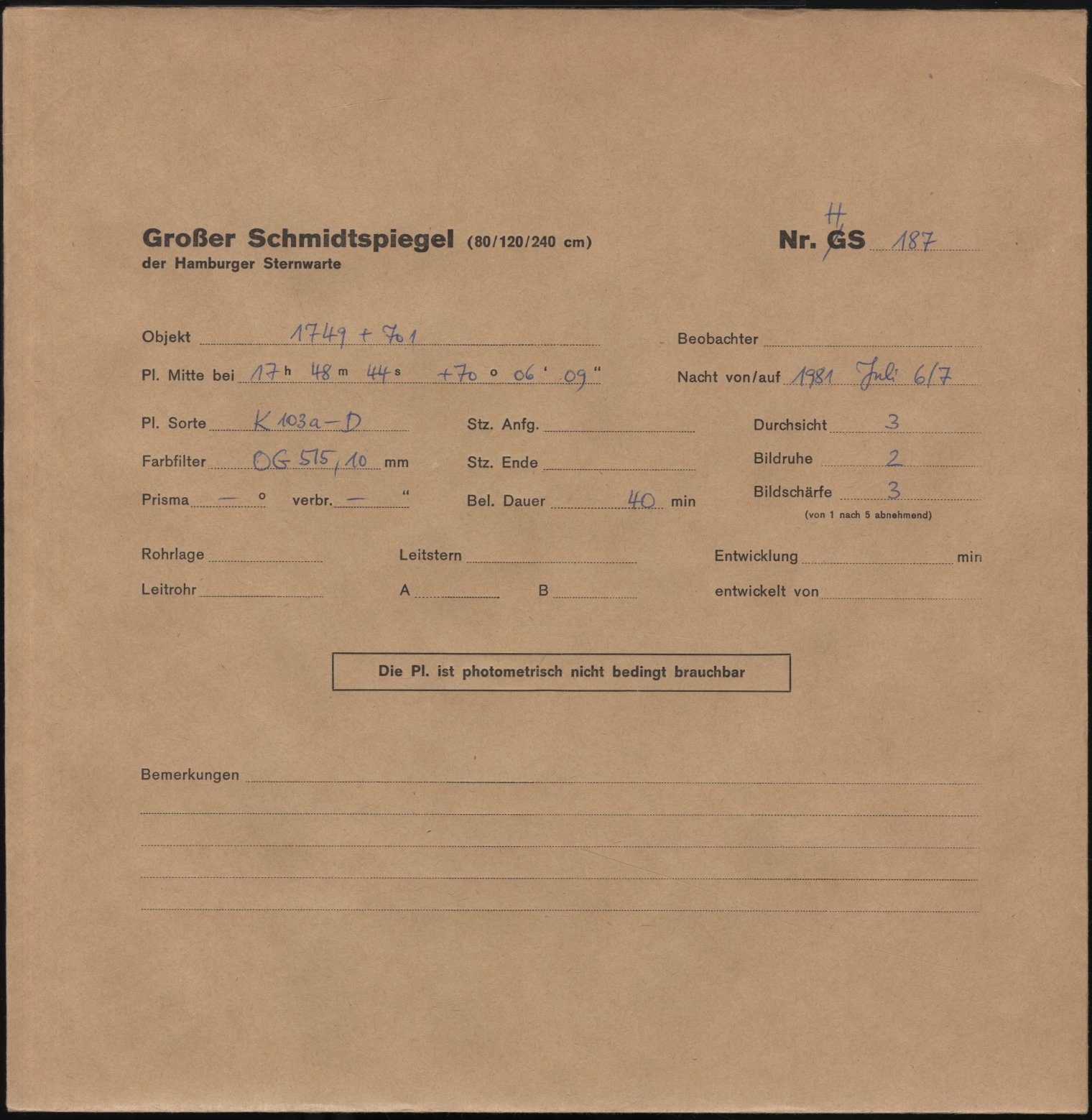 Plattenhuelle HS00187