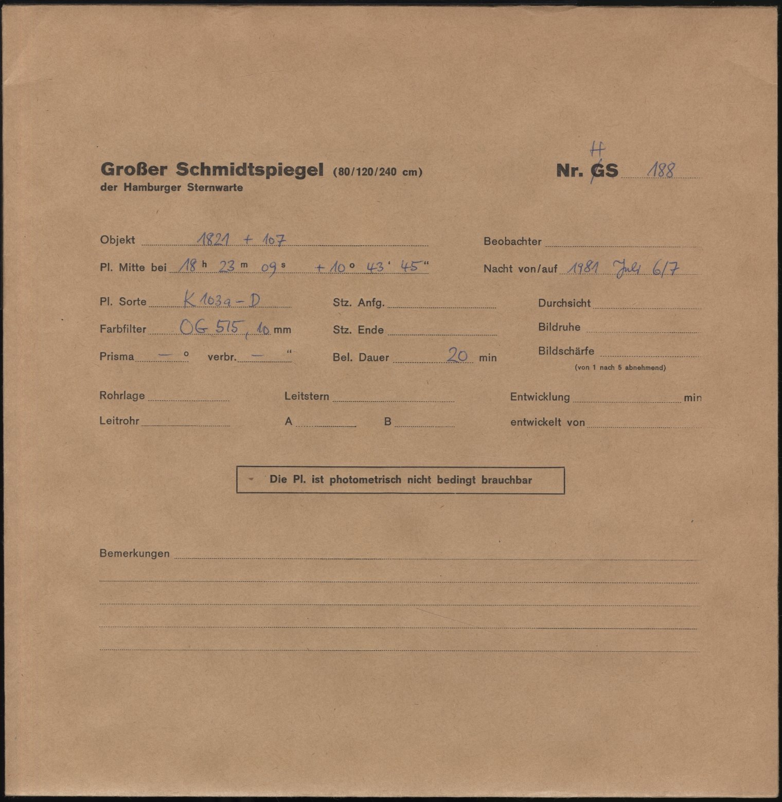 Plattenhuelle HS00188