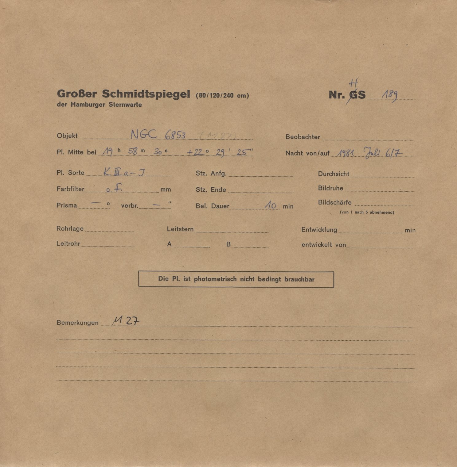 Plattenhuelle HS00189