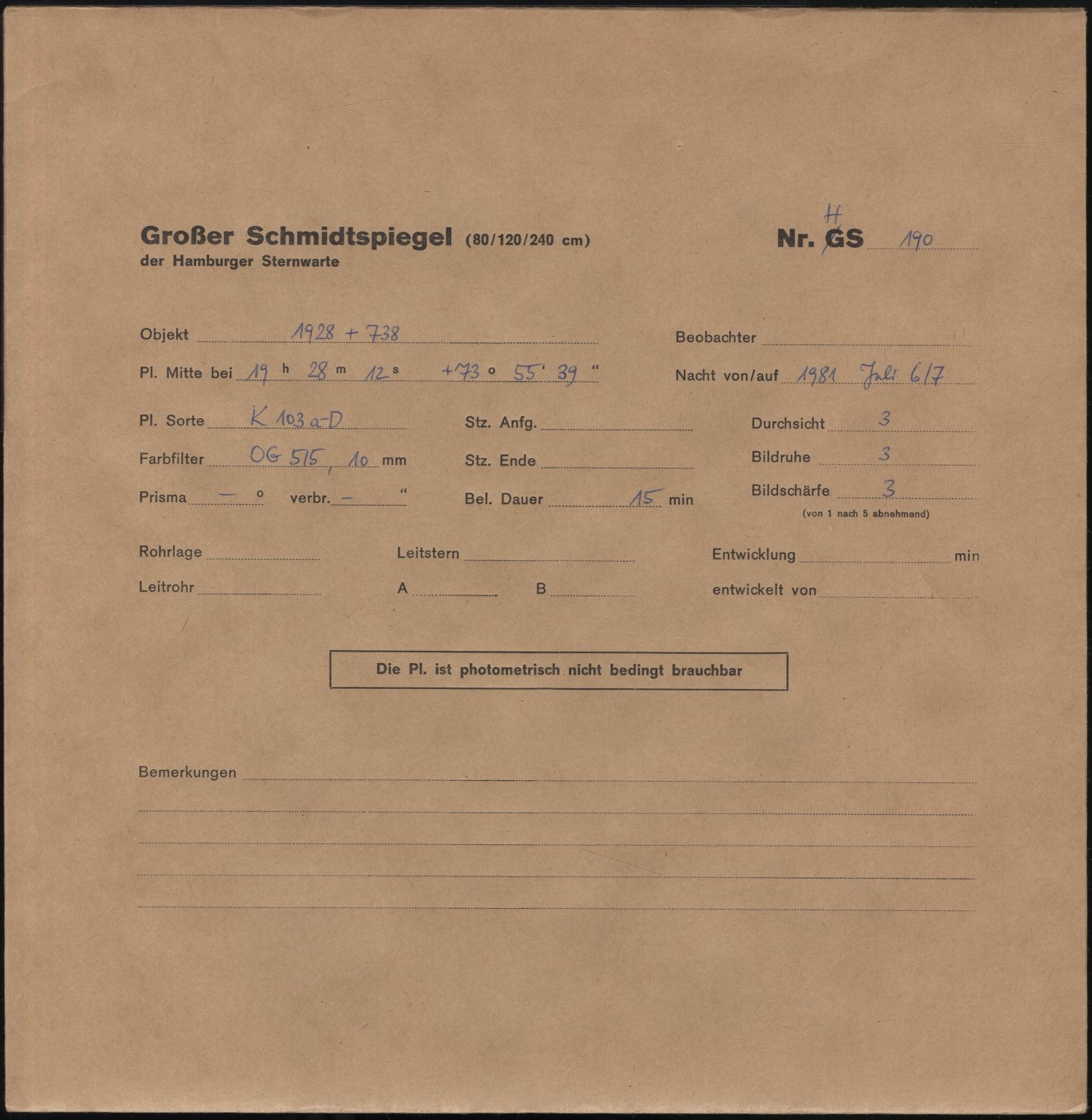 Plattenhuelle HS00190