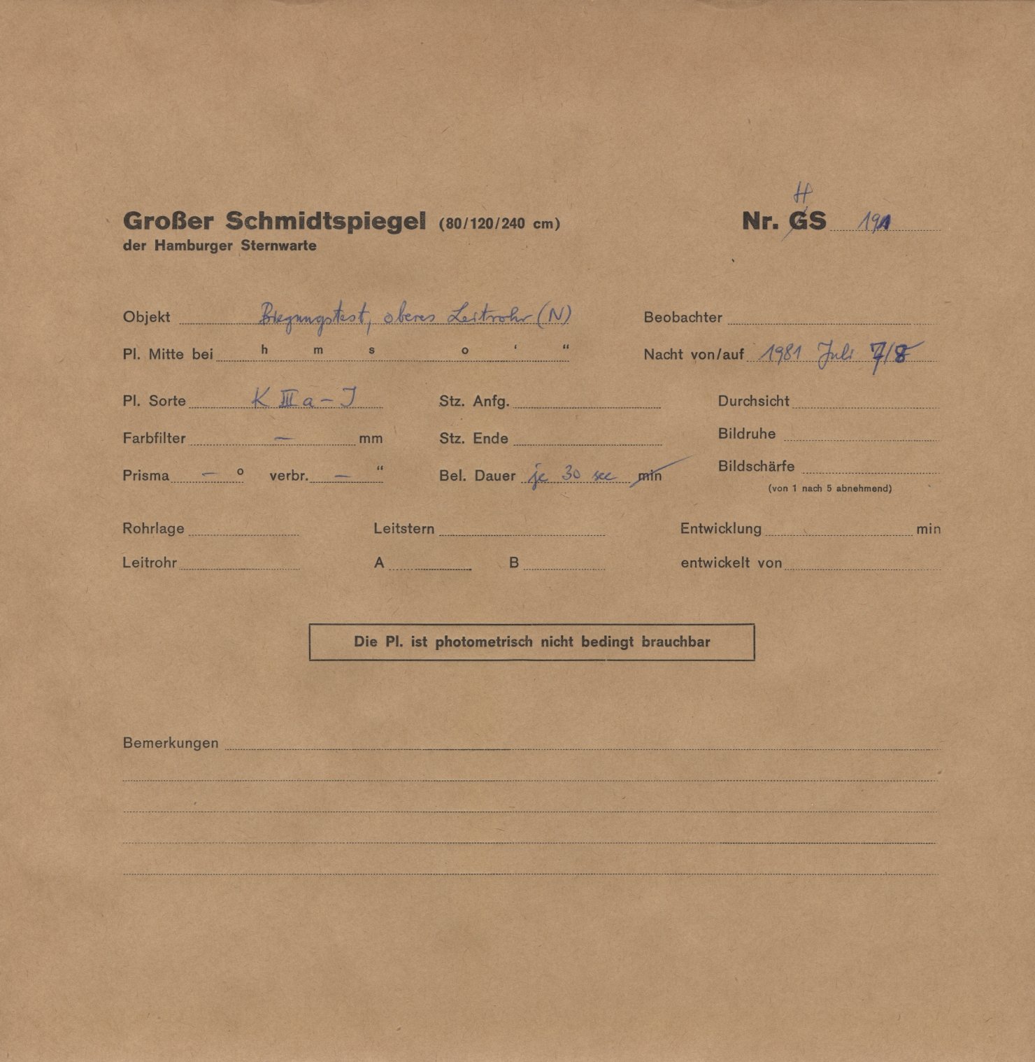 Plattenhuelle HS00191