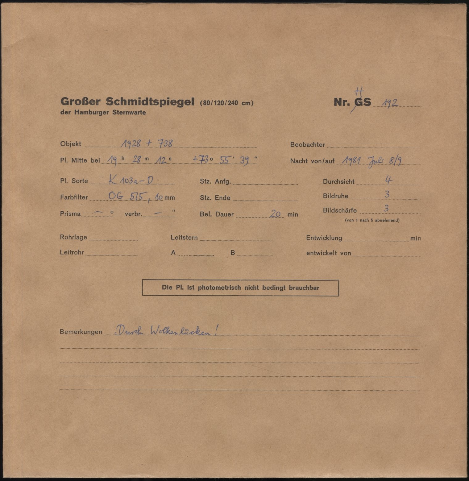 Plattenhuelle HS00192
