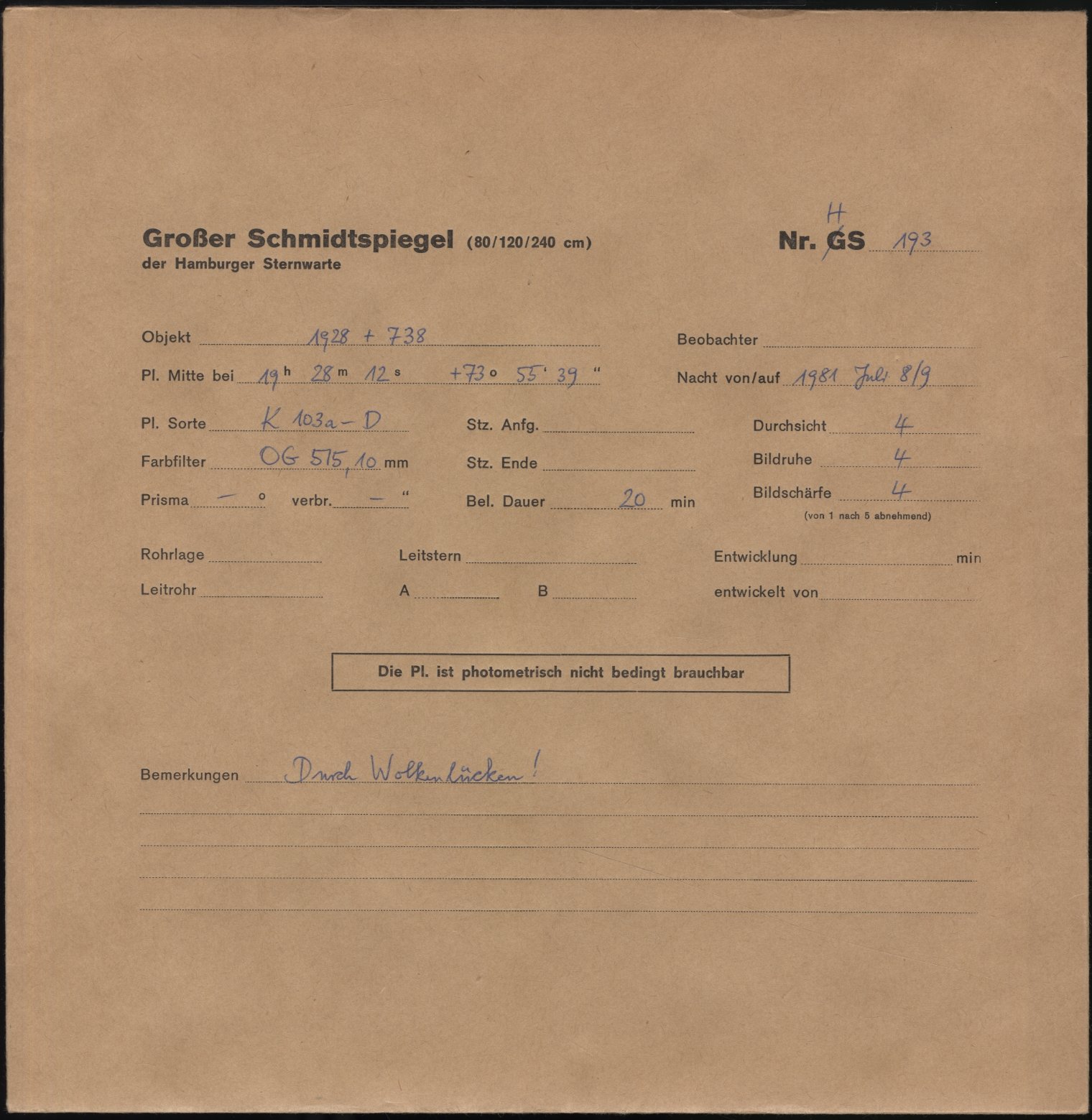 Plattenhuelle HS00193