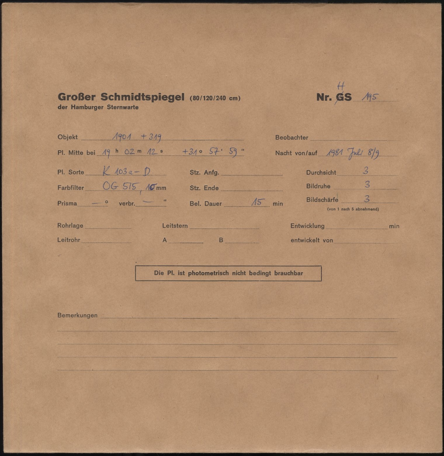 Plattenhuelle HS00195