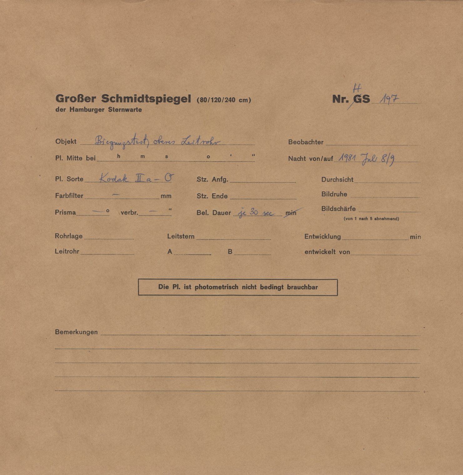Plattenhuelle HS00197