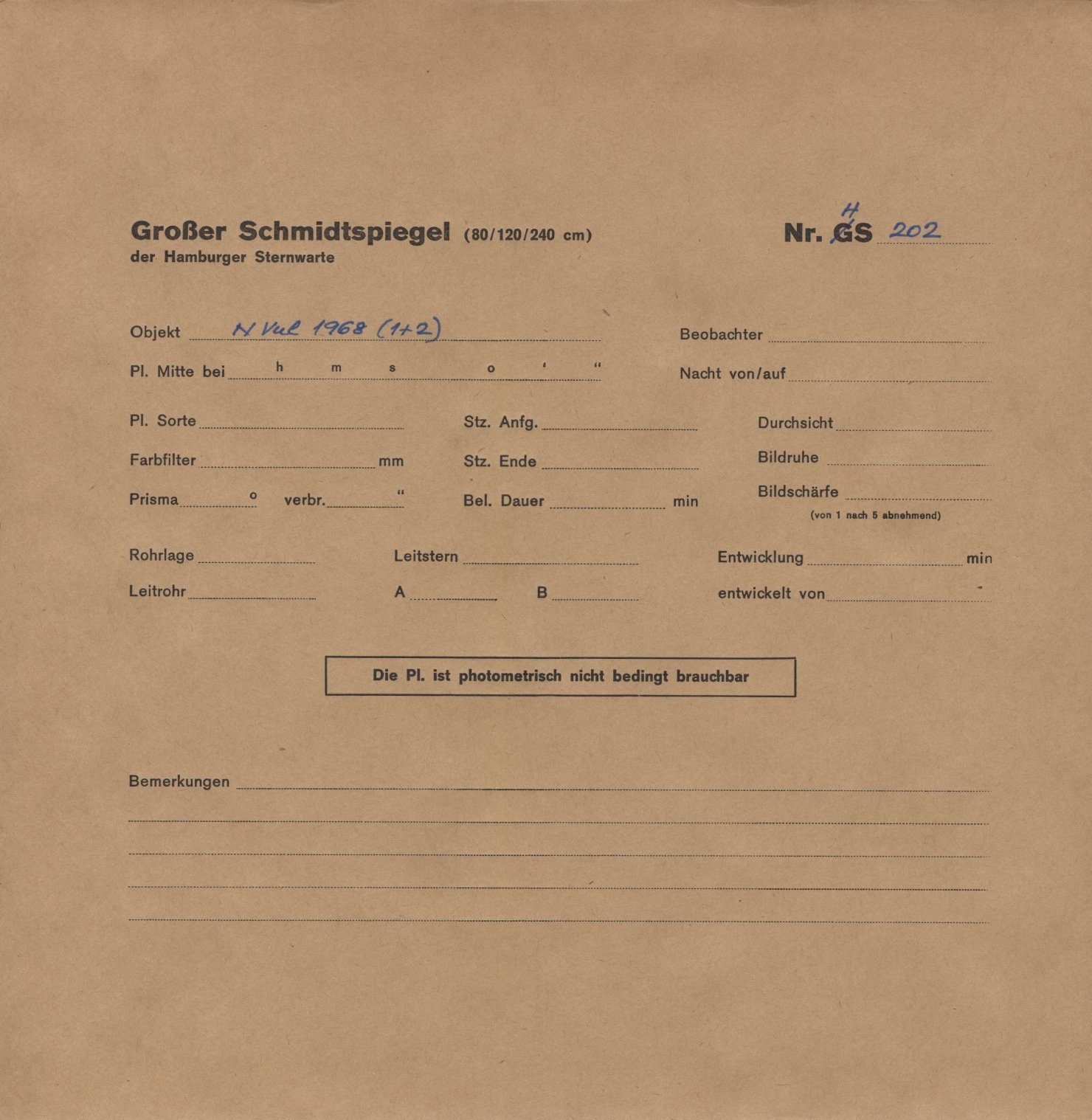 Plattenhuelle HS00202