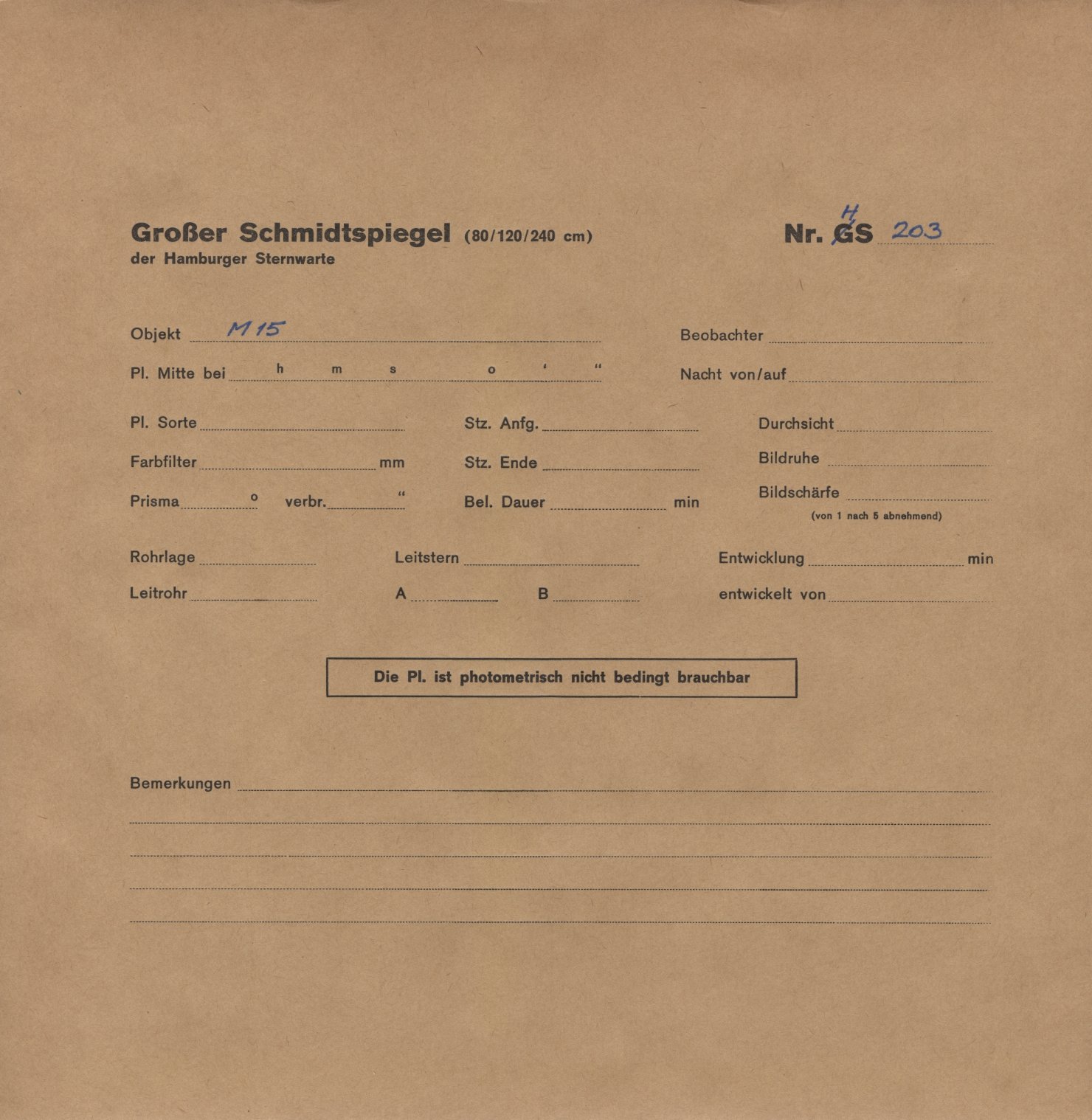 Plattenhuelle HS00203