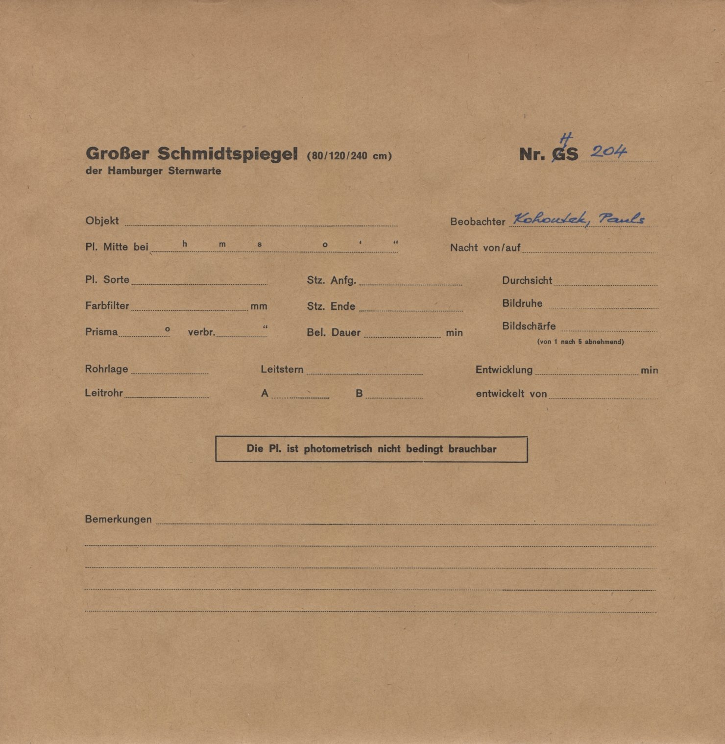 Plattenhuelle HS00204