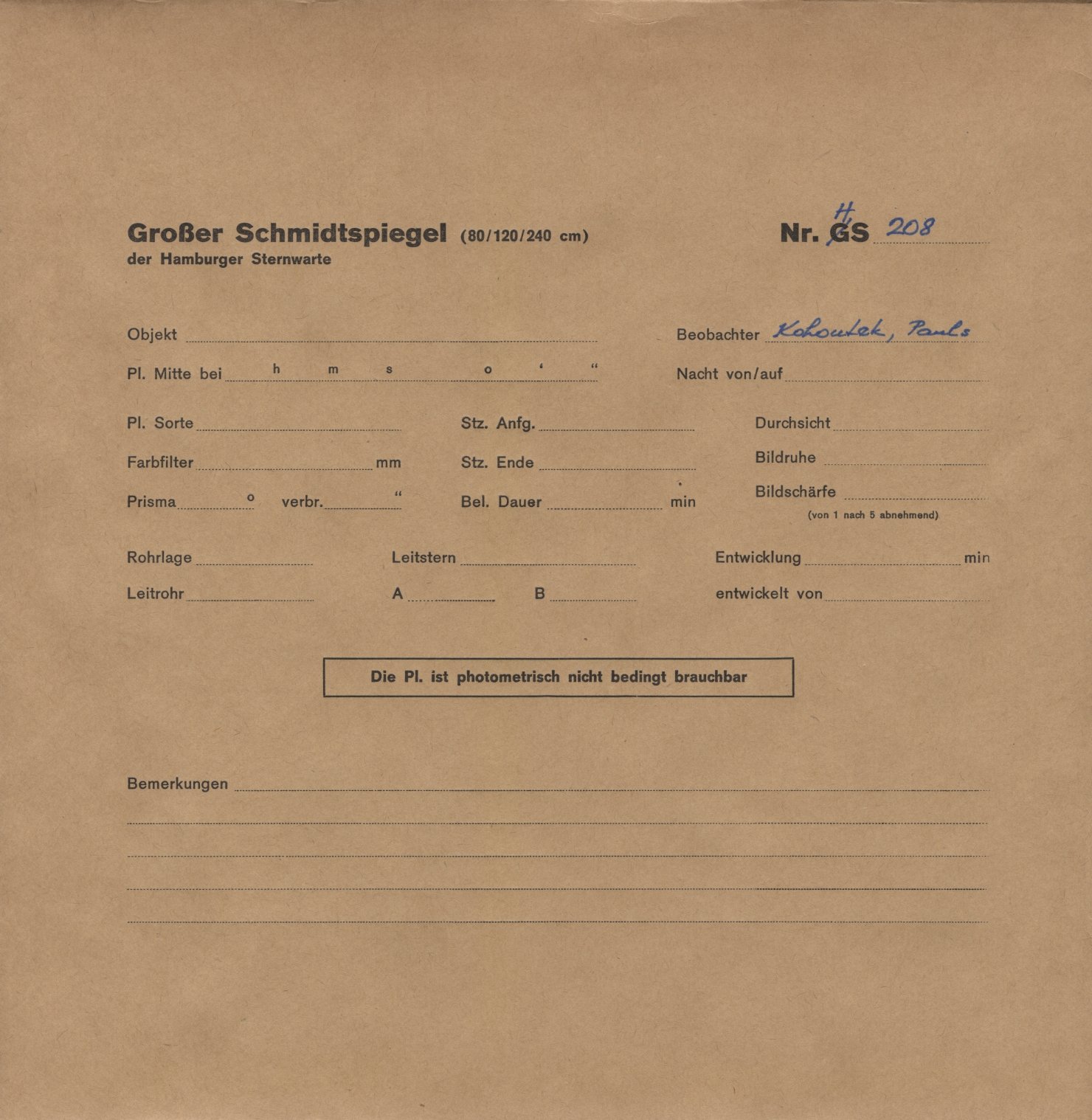 Plattenhuelle HS00208