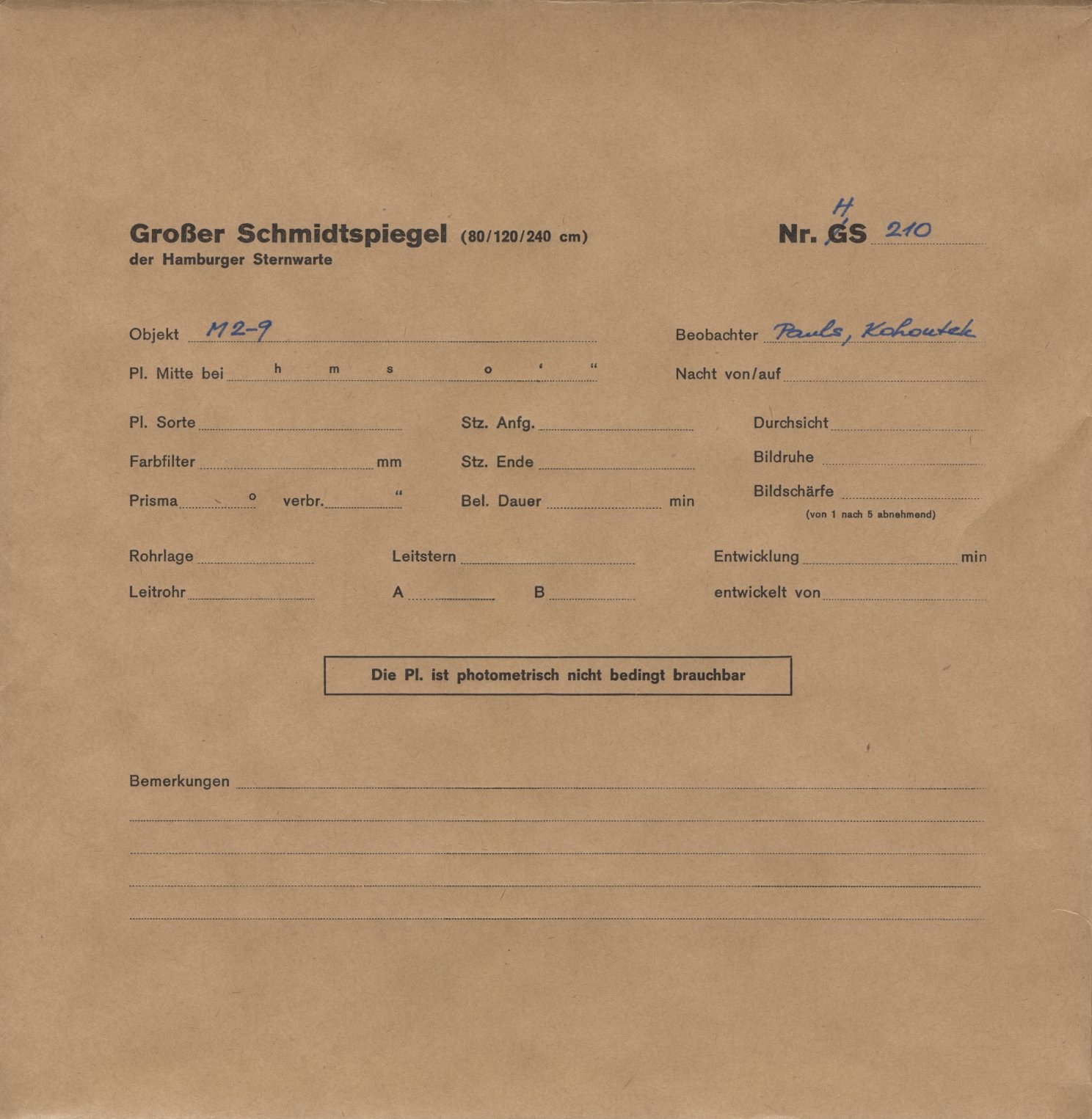 Plattenhuelle HS00210