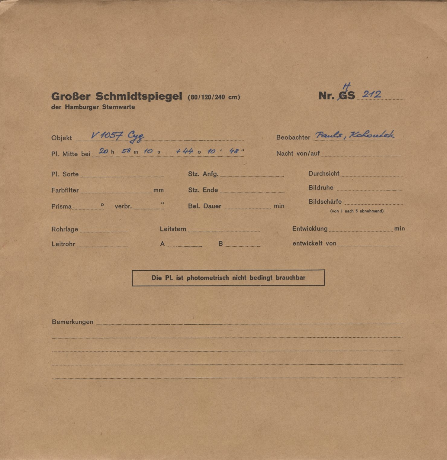 Plattenhuelle HS00212
