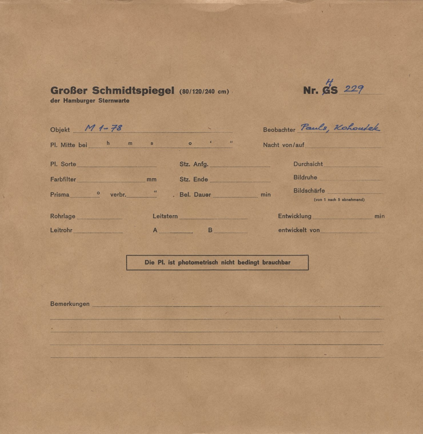 Plattenhuelle HS00229