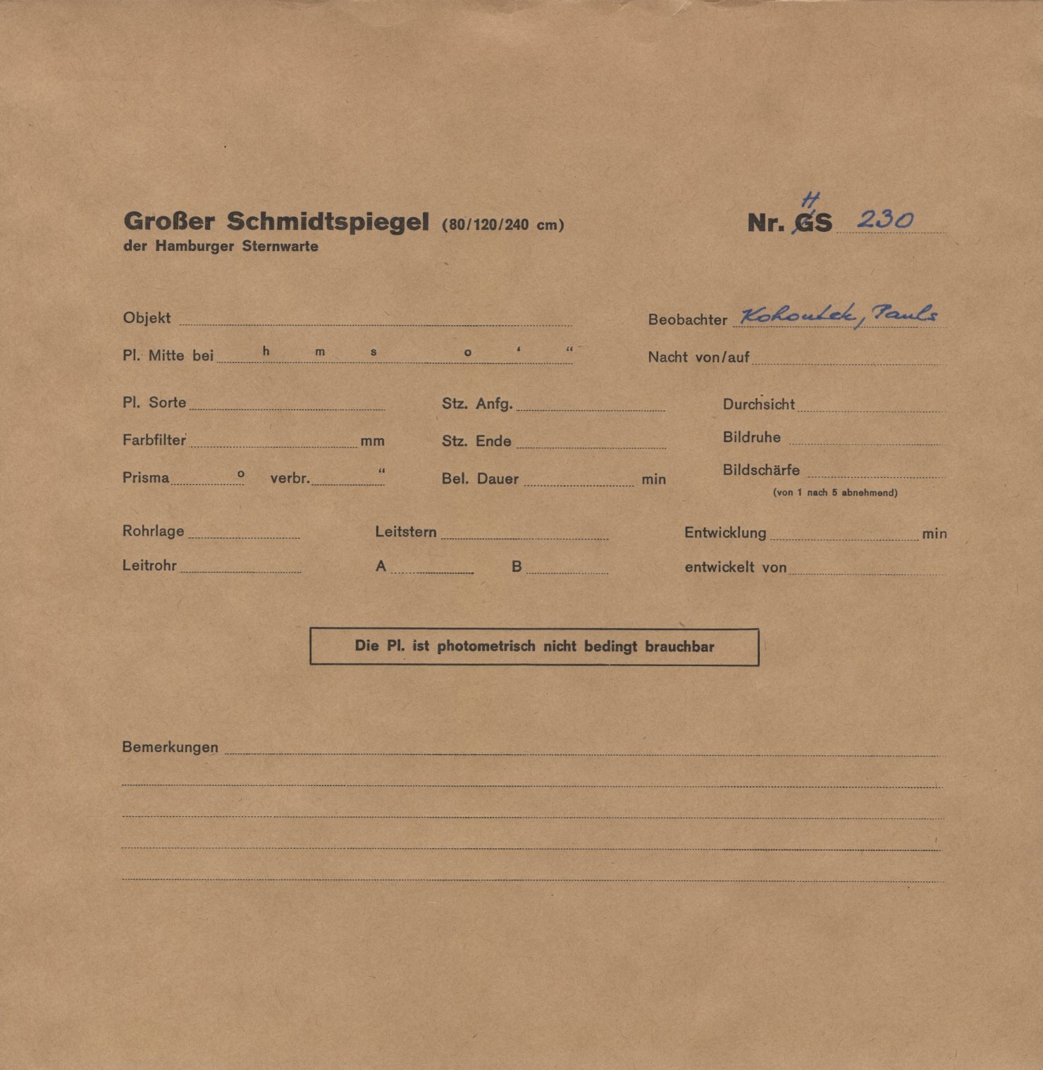 Plattenhuelle HS00230